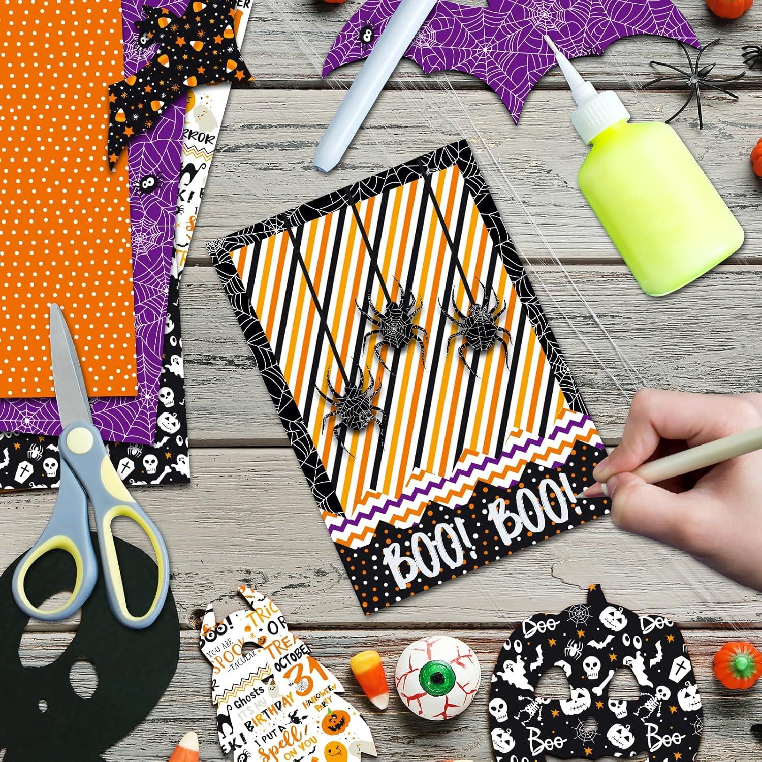 Papel Decorativo Halloween Morcheiong 55 Hojas A4 Doble Cara