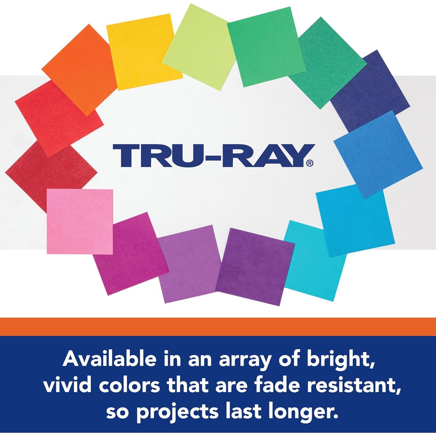 Papel de Construcción Tru-Ray 50 Hojas 23x30.5 cm Colores Brillantes