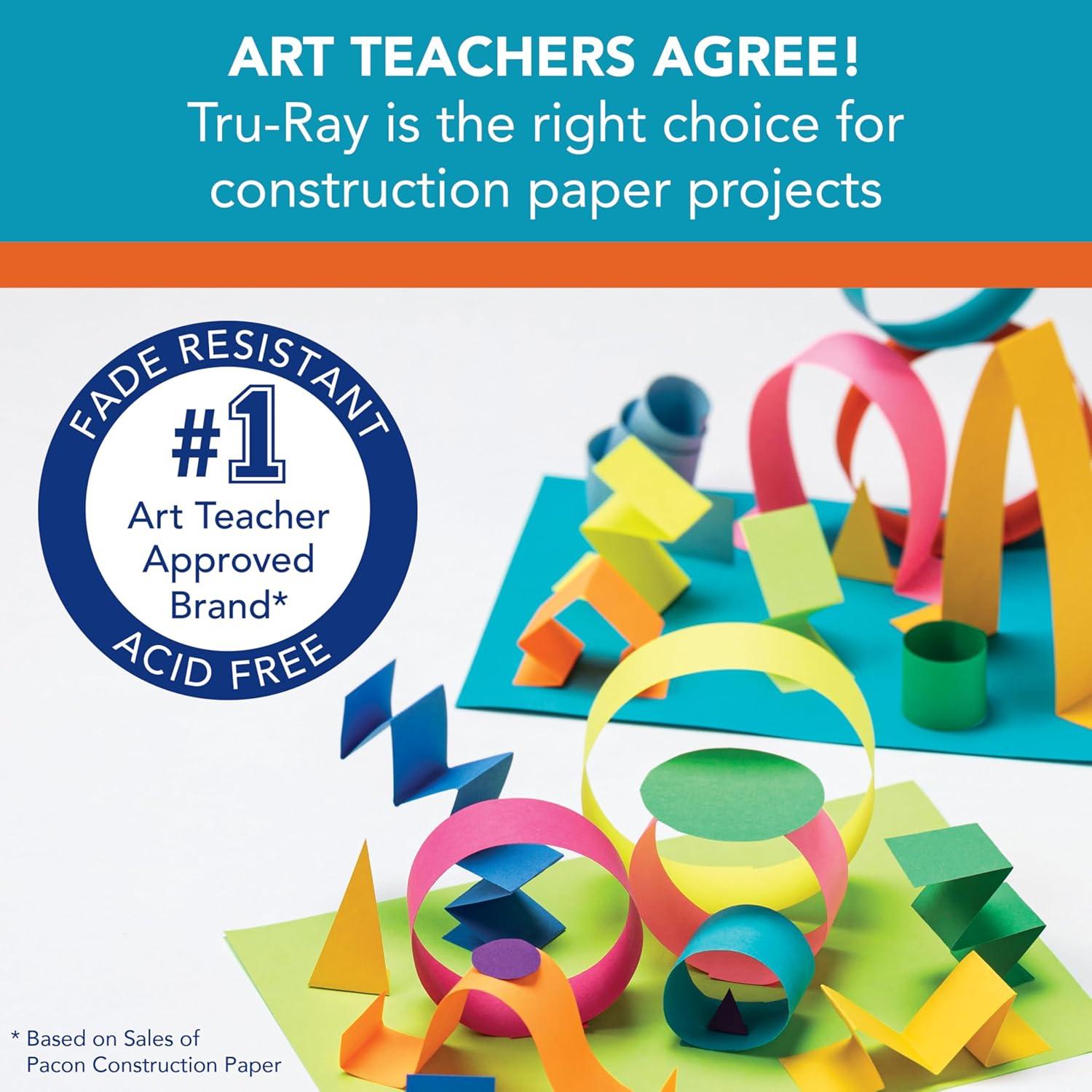 Papel de Construcción Tru-Ray 50 Hojas 23x30.5 cm Colores Brillantes
