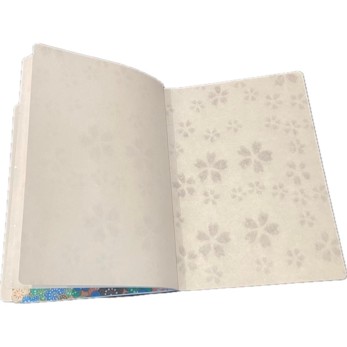 Cuaderno Echizen Washi B6 con Marca de Agua Sakura y Origami Yuzen
