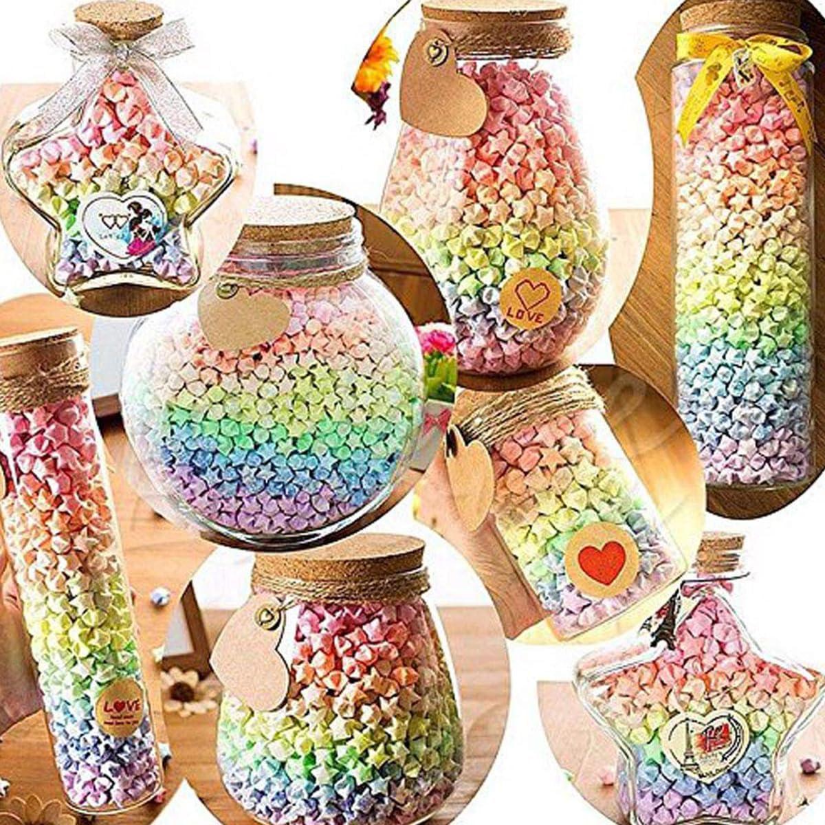 Tiras de Origami de Estrellas Aeojoor 540 Piezas Doble Cara Verde