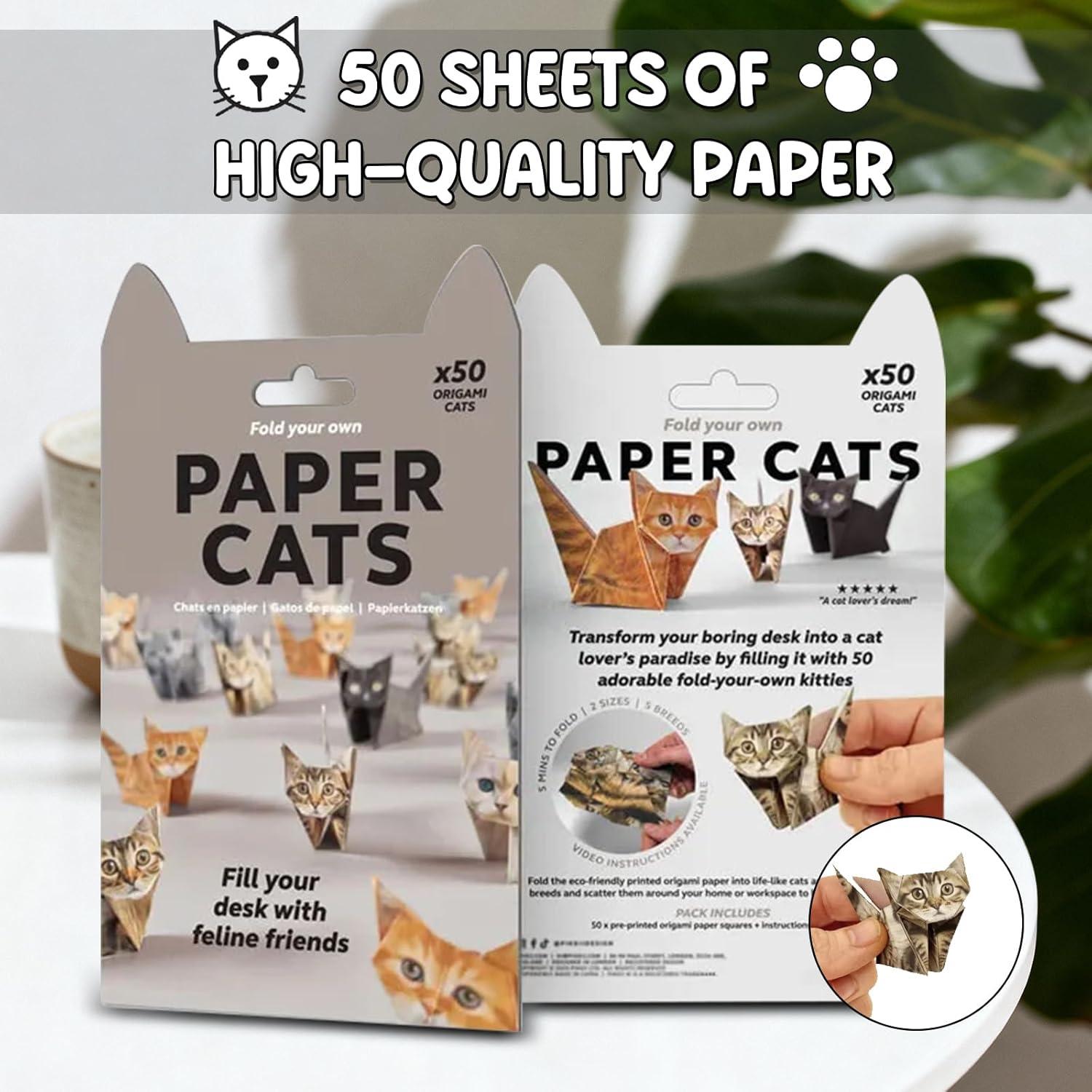 Kit de Origami de Gato y Perro 3D - 50 Hojas Genérico