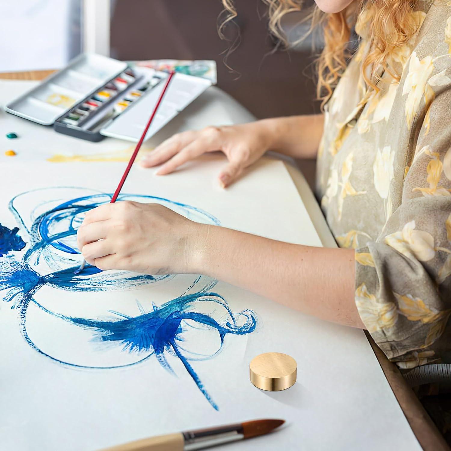 Peso de Papel Dorado NUOBESTY 5 Pcs 4x4 cm para Escritorio