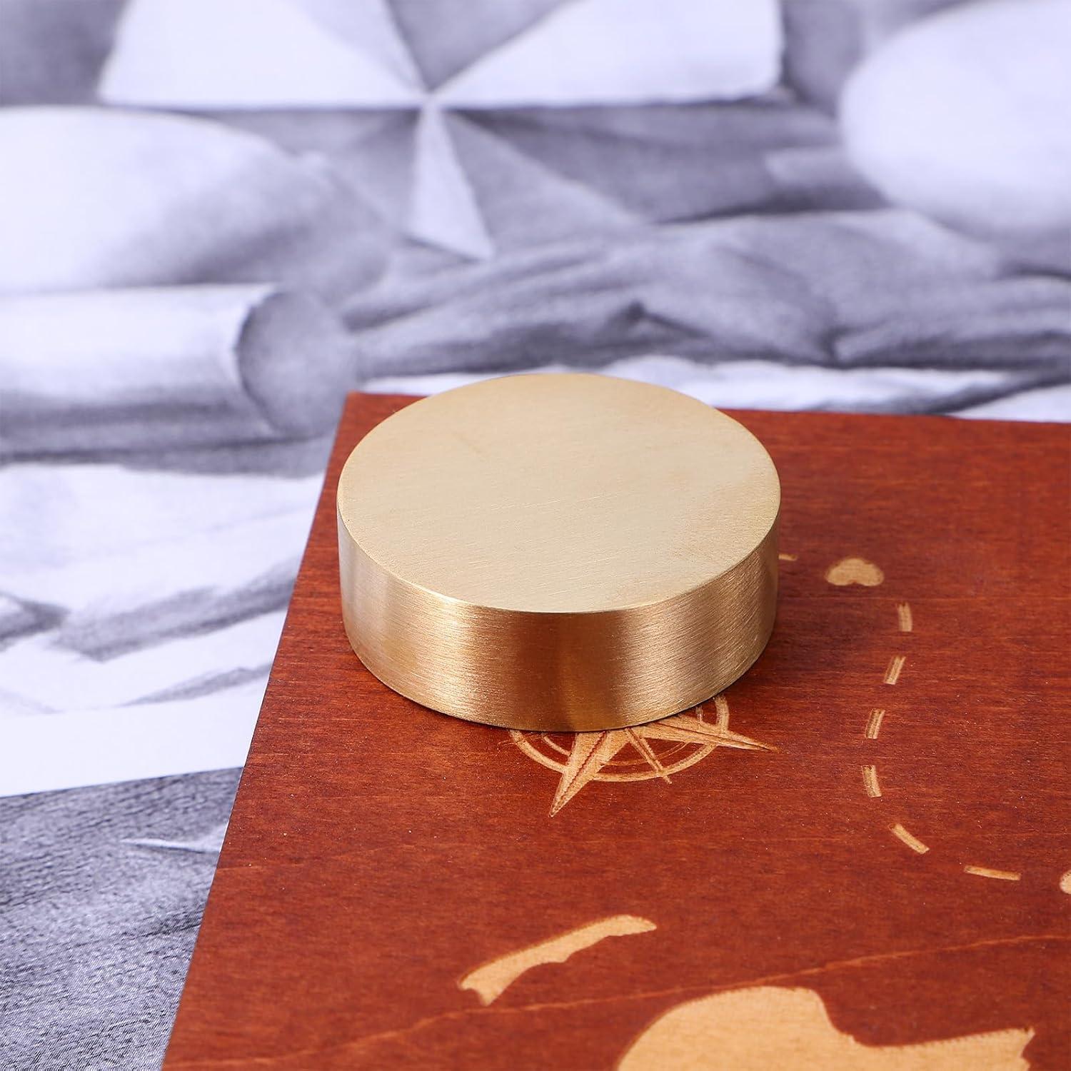 Peso de Papel Dorado NUOBESTY 5 Pcs 4x4 cm para Escritorio