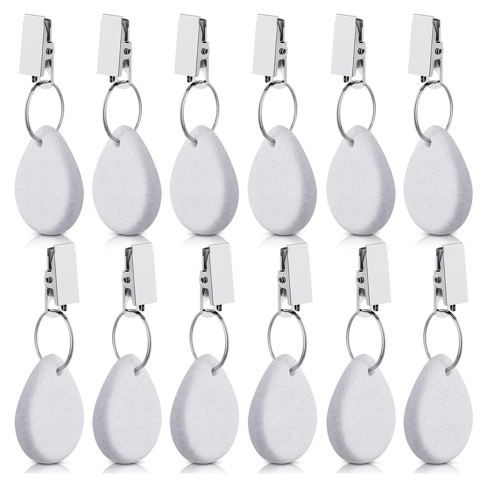 Pesas para Manteles Geiserailie 12 Pcs Gota de Agua Blanca