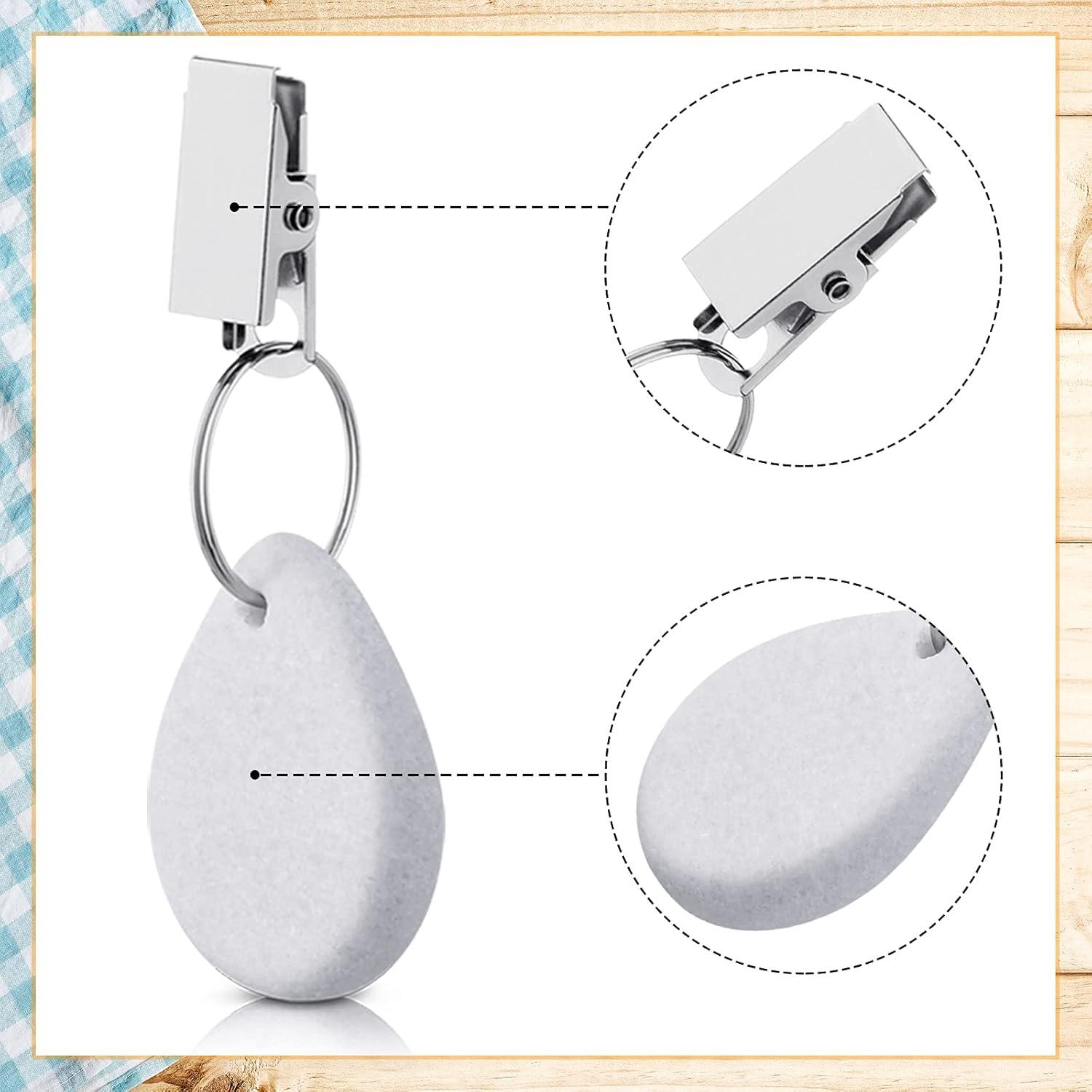 Pesas para Manteles Geiserailie 12 Pcs Gota de Agua Blanca