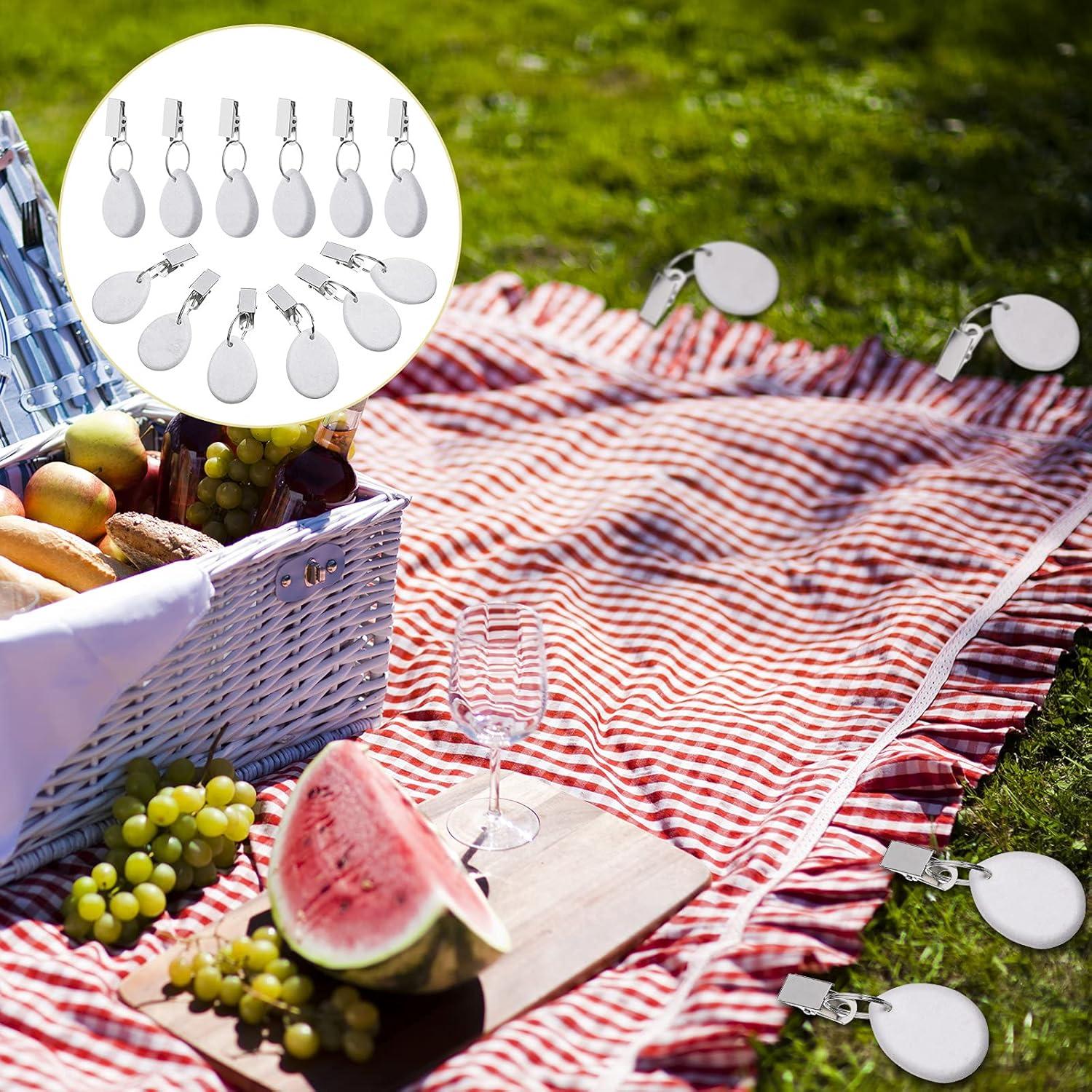 Pesas para Manteles Geiserailie 12 Pcs Gota de Agua Blanca