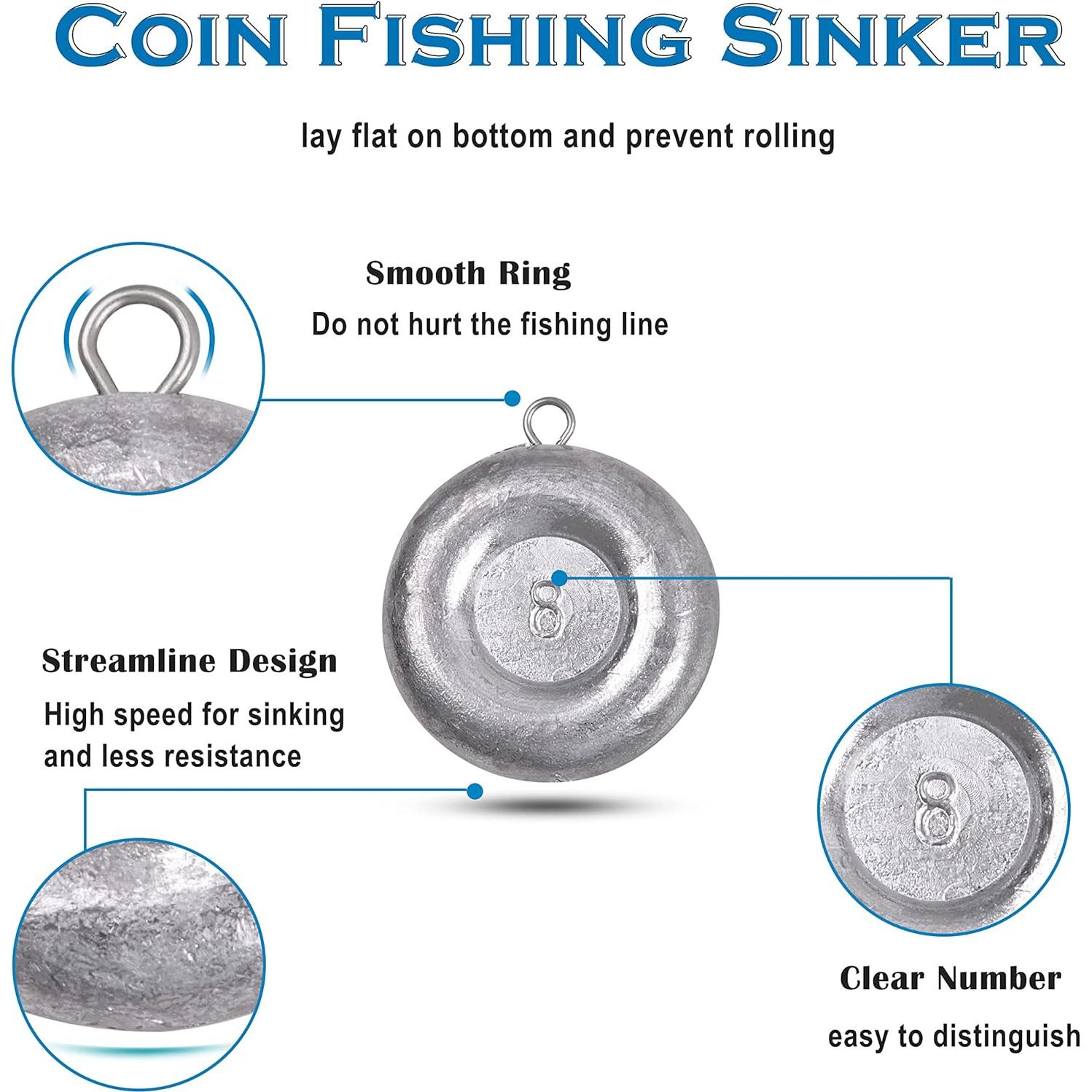 Pesas de Discos Shaddock Fishing 8oz (226.80g) 3pcs para Pesca