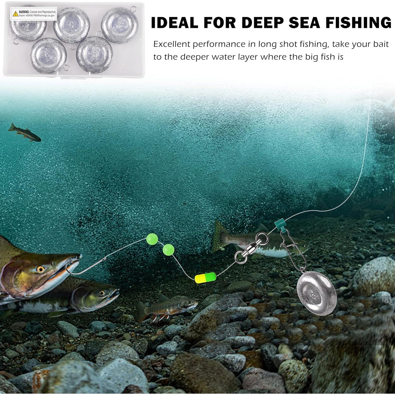 Pesas de Discos Shaddock Fishing 8oz (226.80g) 3pcs para Pesca