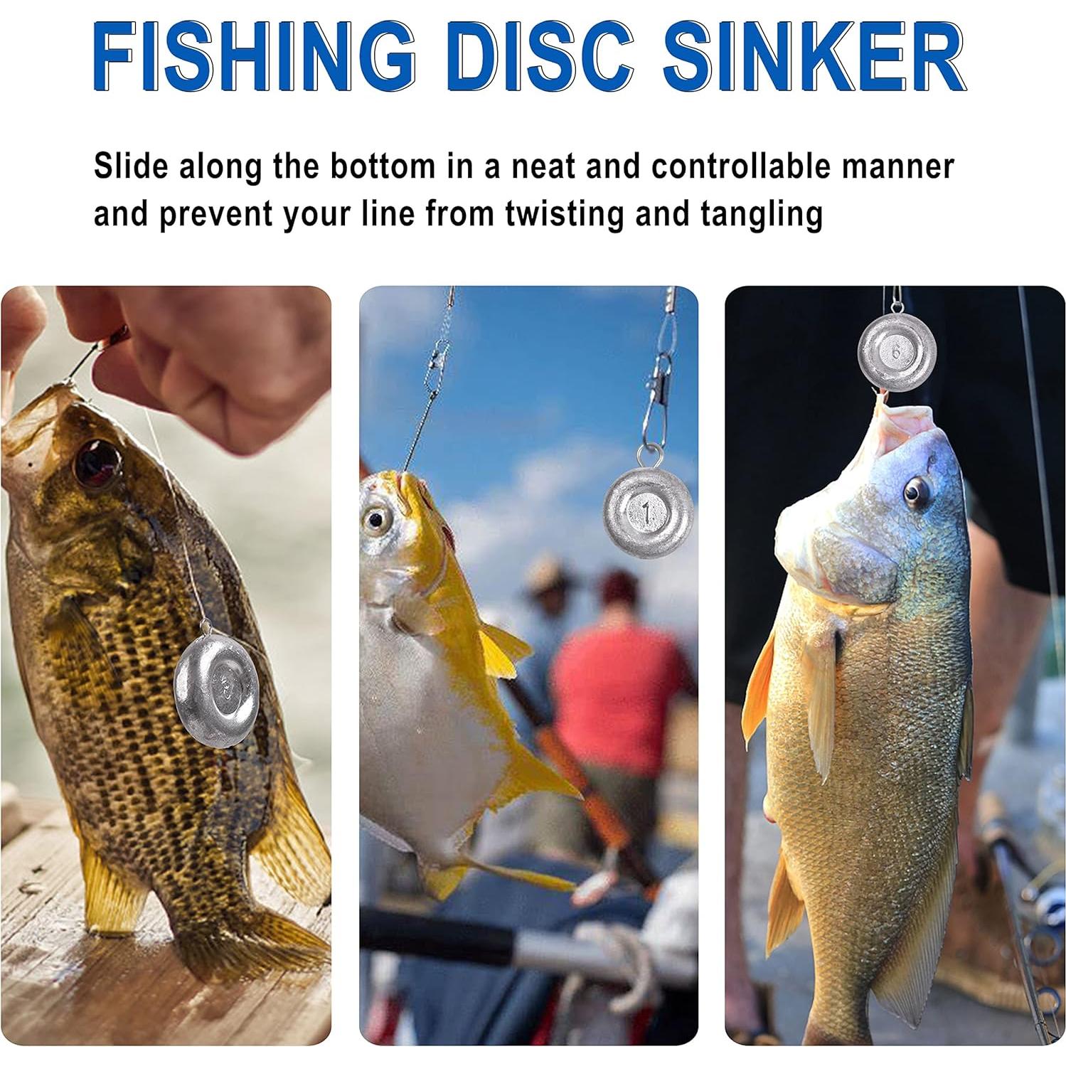 Pesas de Discos Shaddock Fishing 8oz (226.80g) 3pcs para Pesca