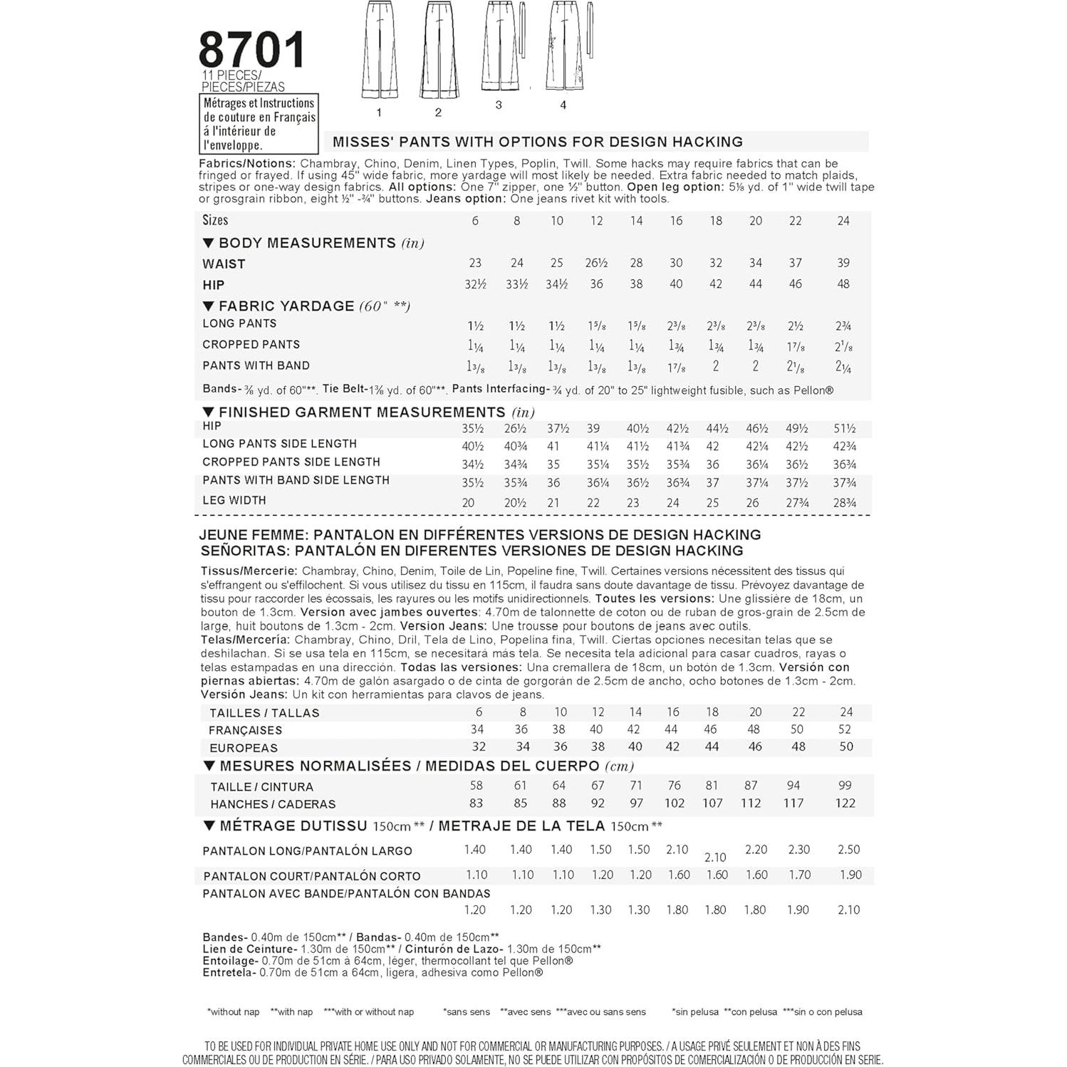 Patrón de Simplicidad 6-8-10-12 Corporación Simplicidad