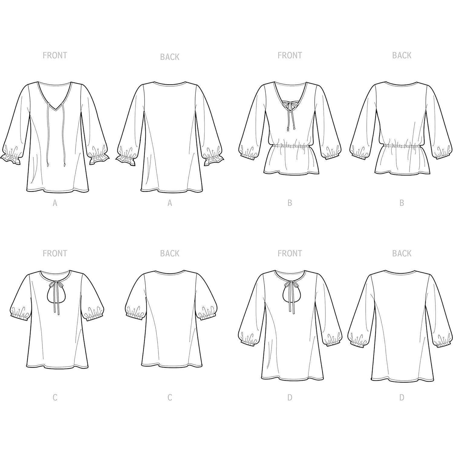 Kit de Patrón de Costura Simplicity S9469 para Blusas Tallas 16-24