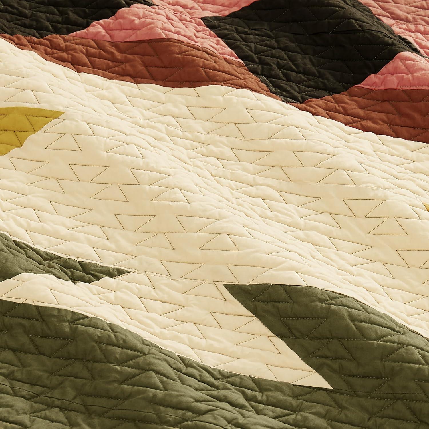 Juego de Colcha Pendleton Tumalo King 100% Algodón Verde