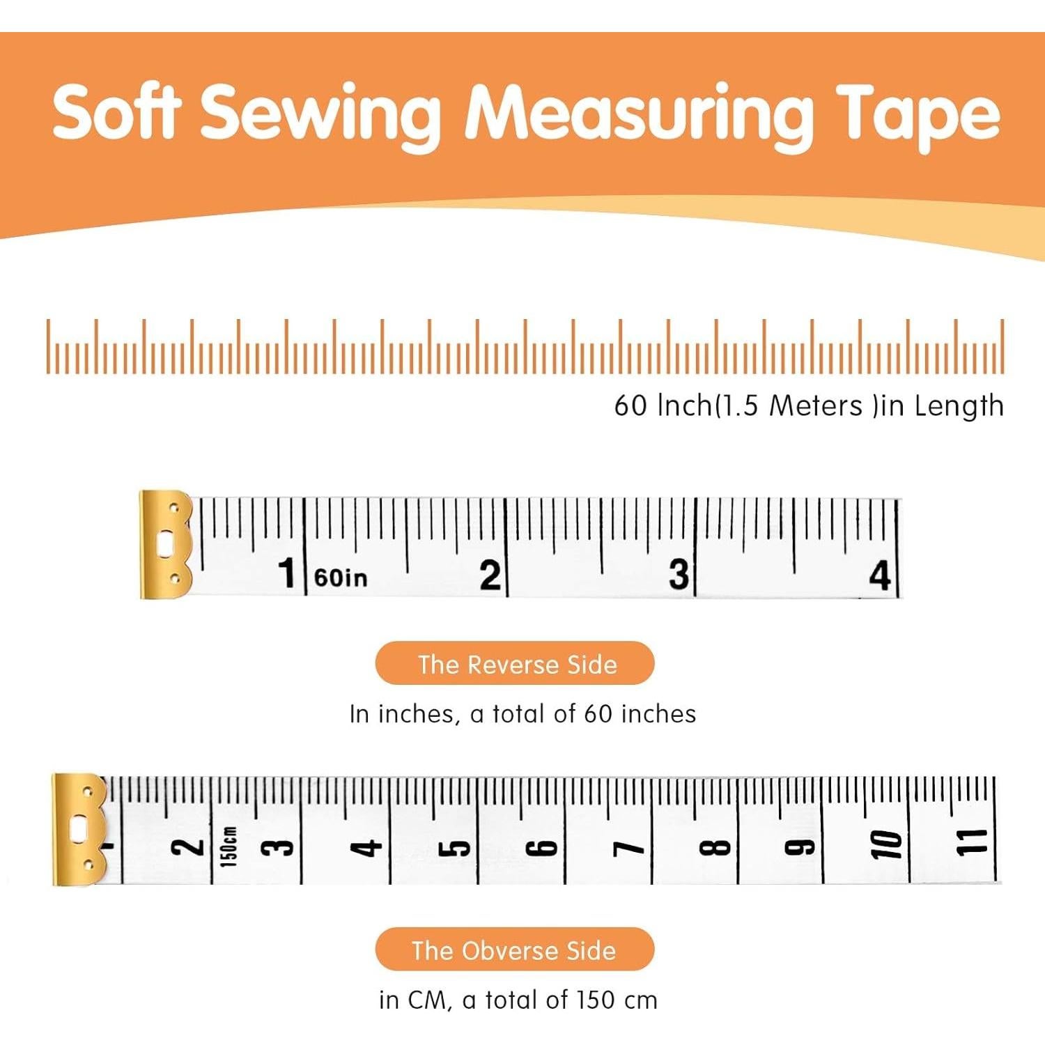 Paquete de 4 cintas métricas suaves Lydia's Deal 1.5 m