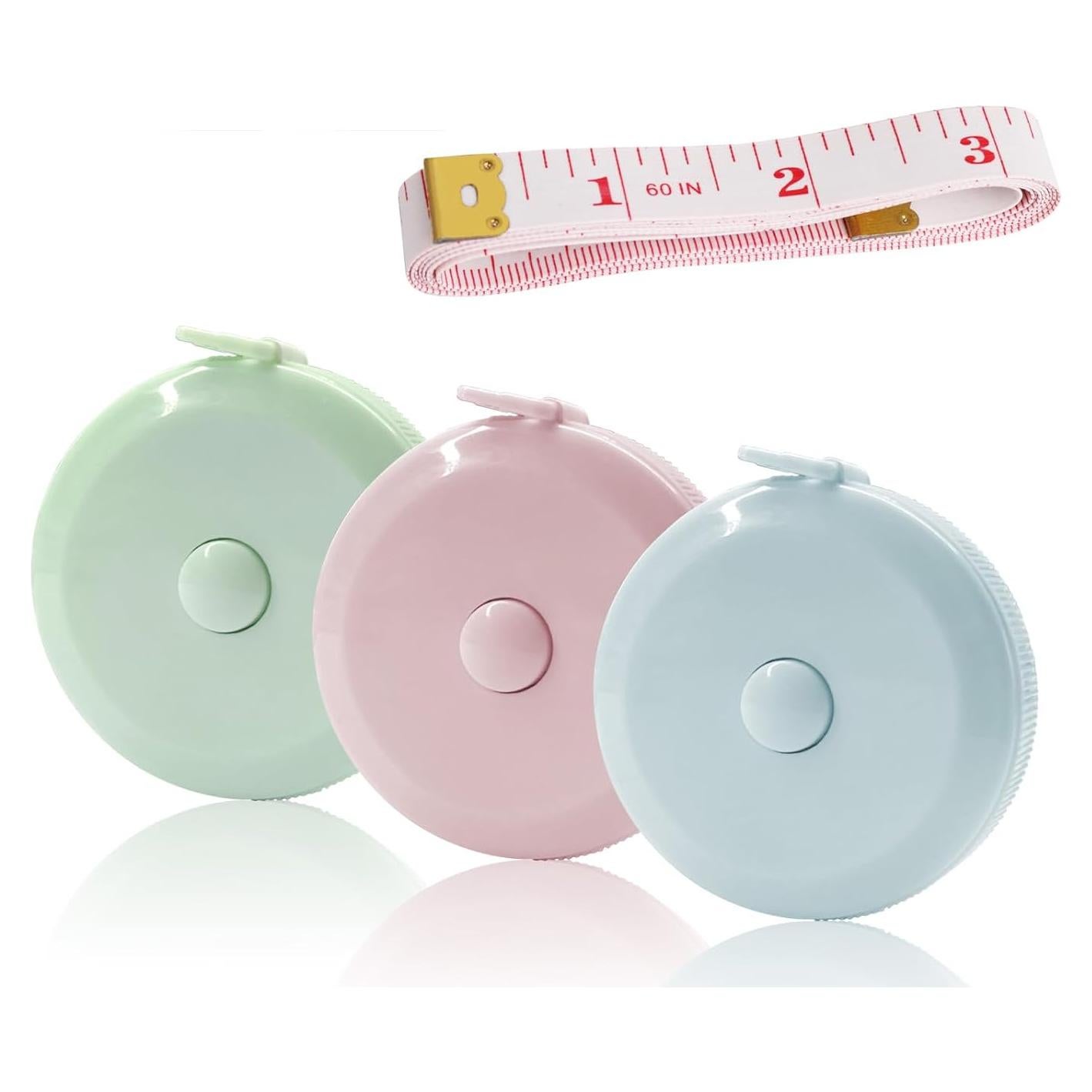 GDMINLO Cinta Métrica Retráctil 3 Pack 1.5m Costura Cuerpo