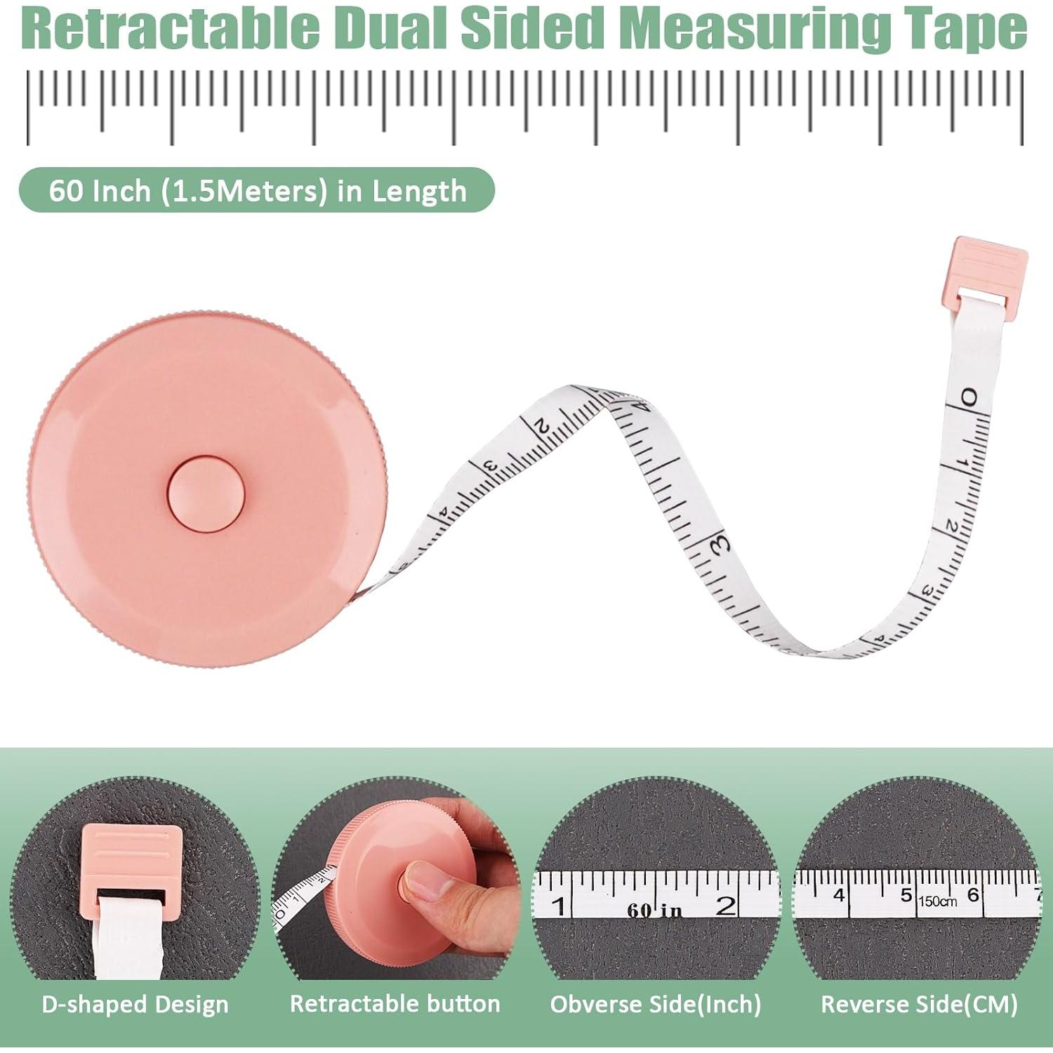GDMINLO Cinta Métrica Retráctil 3 Pack 1.5m Costura Cuerpo