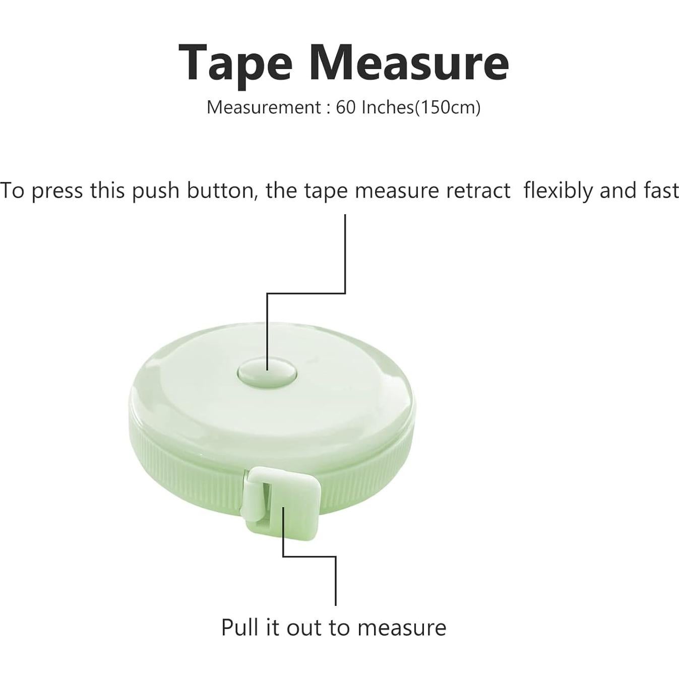 GDMINLO Cinta Métrica Retráctil 3 Pack 1.5m Costura Cuerpo