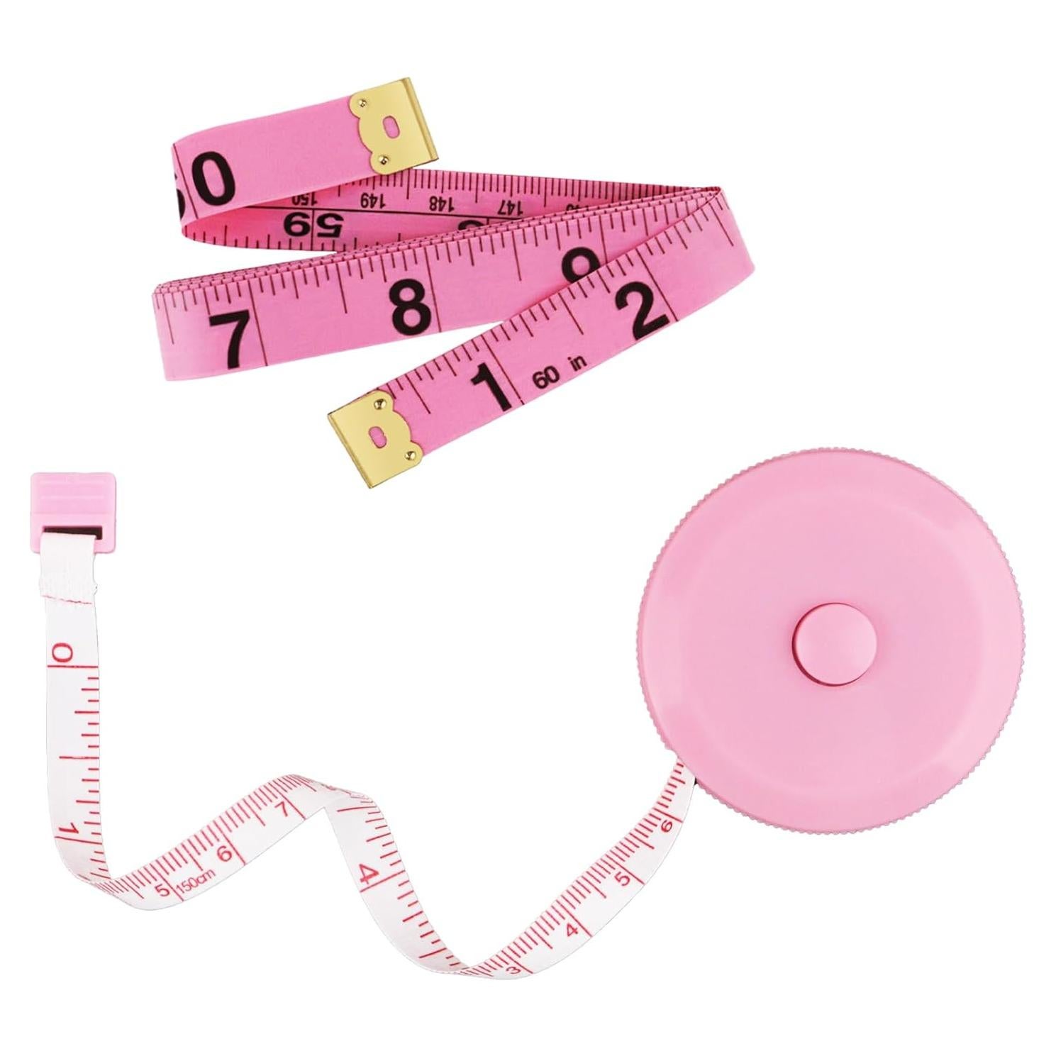 Cinta Métrica Retráctil GDMINLO 2 Piezas 152.4 cm Rosa