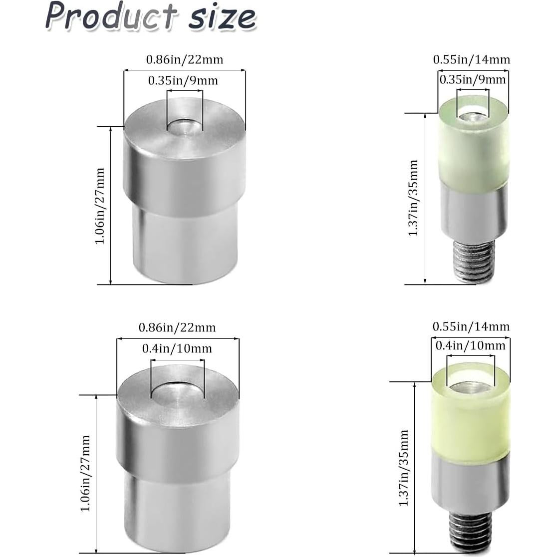 Juego de Troqueles para Remaches Doble Tapa WSDMAVIS 10mm