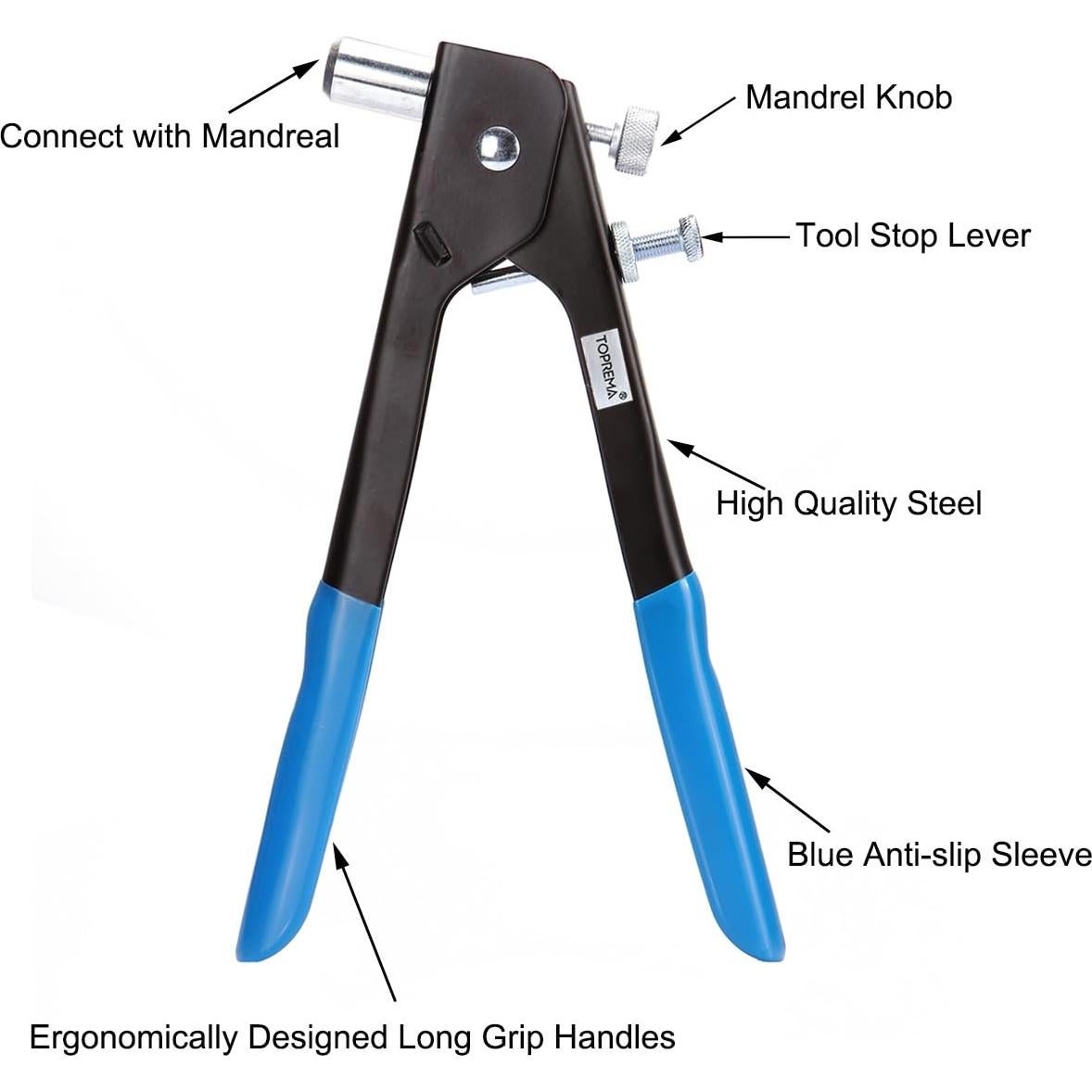 Kit de Herramientas Remachadoras Toprema 126pcs M3 a M8