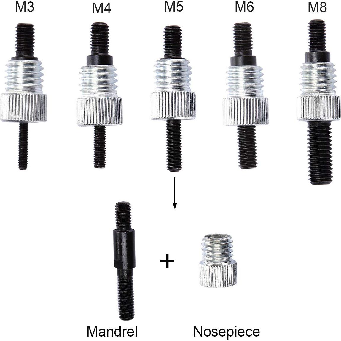 Kit de Herramientas Remachadoras Toprema 126pcs M3 a M8