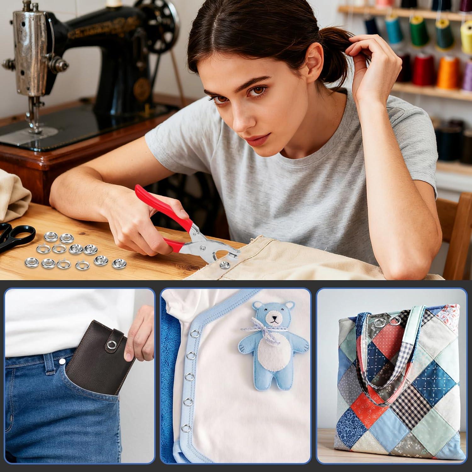 Kit de Botones a Presión Vintrex 200Set - 803 Piezas Metal