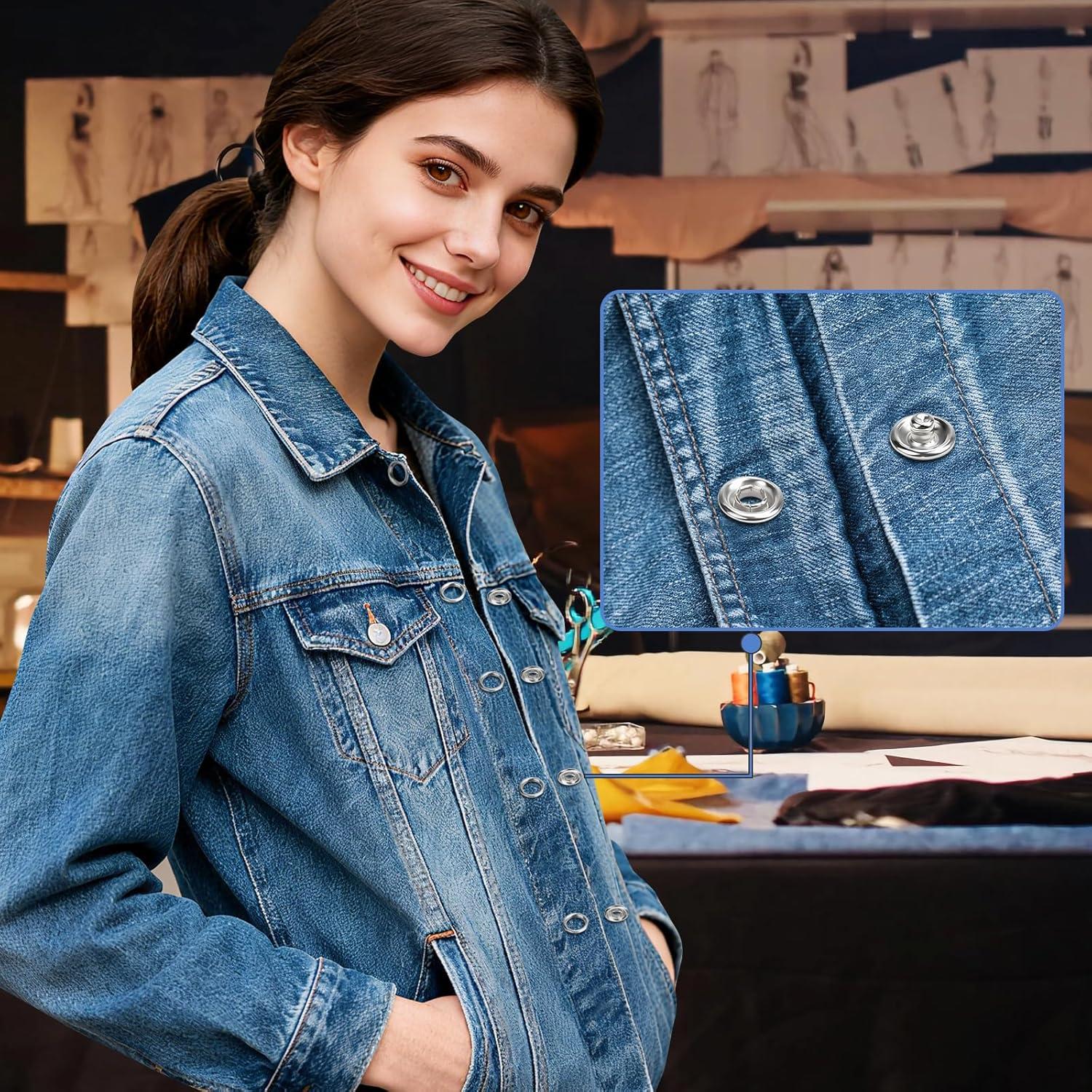 Kit de Botones a Presión Vintrex 200Set - 803 Piezas Metal