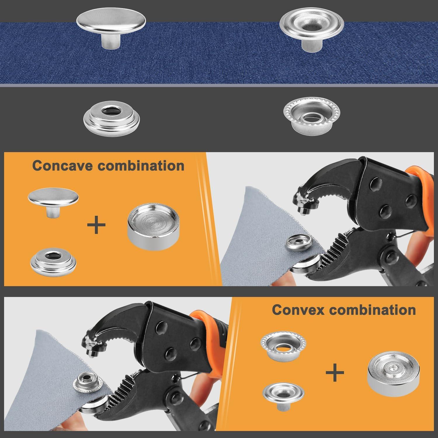 Kit de Herramienta de Botón a Presión YXGOOD con 50 Botones