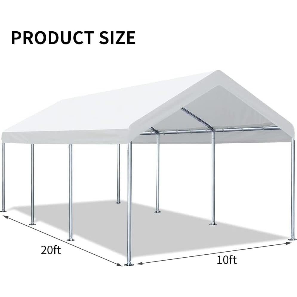 Toldo de Reemplazo Genérico 3x6m Blanco para Carport