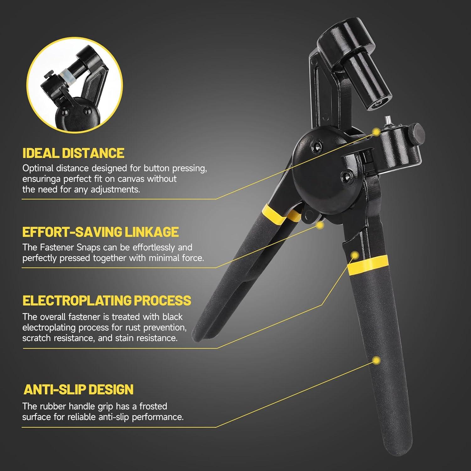 Herramienta de Botón a Presión LAKIX 30 Juegos 15mm Amarillo