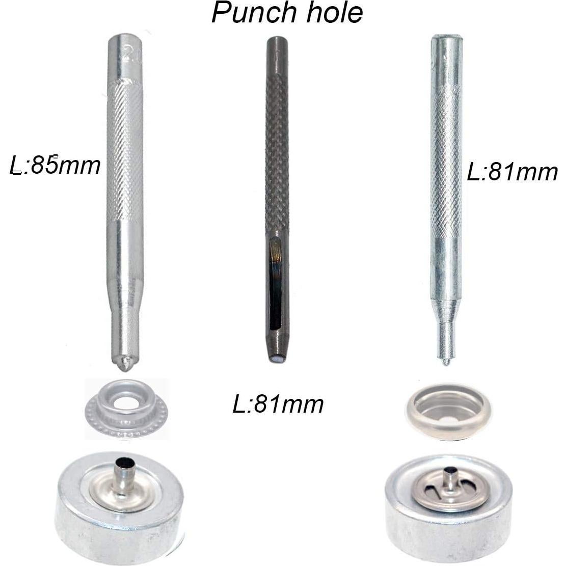 Kit 72 Botones de Presión Acero Inoxidable YiChuangXin