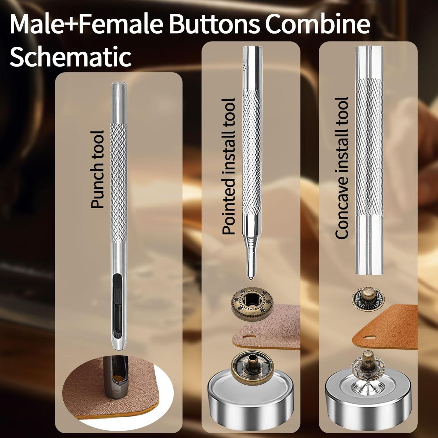 Kit de Broches de Presión Ofone - 40 Juegos + 9 Herramientas