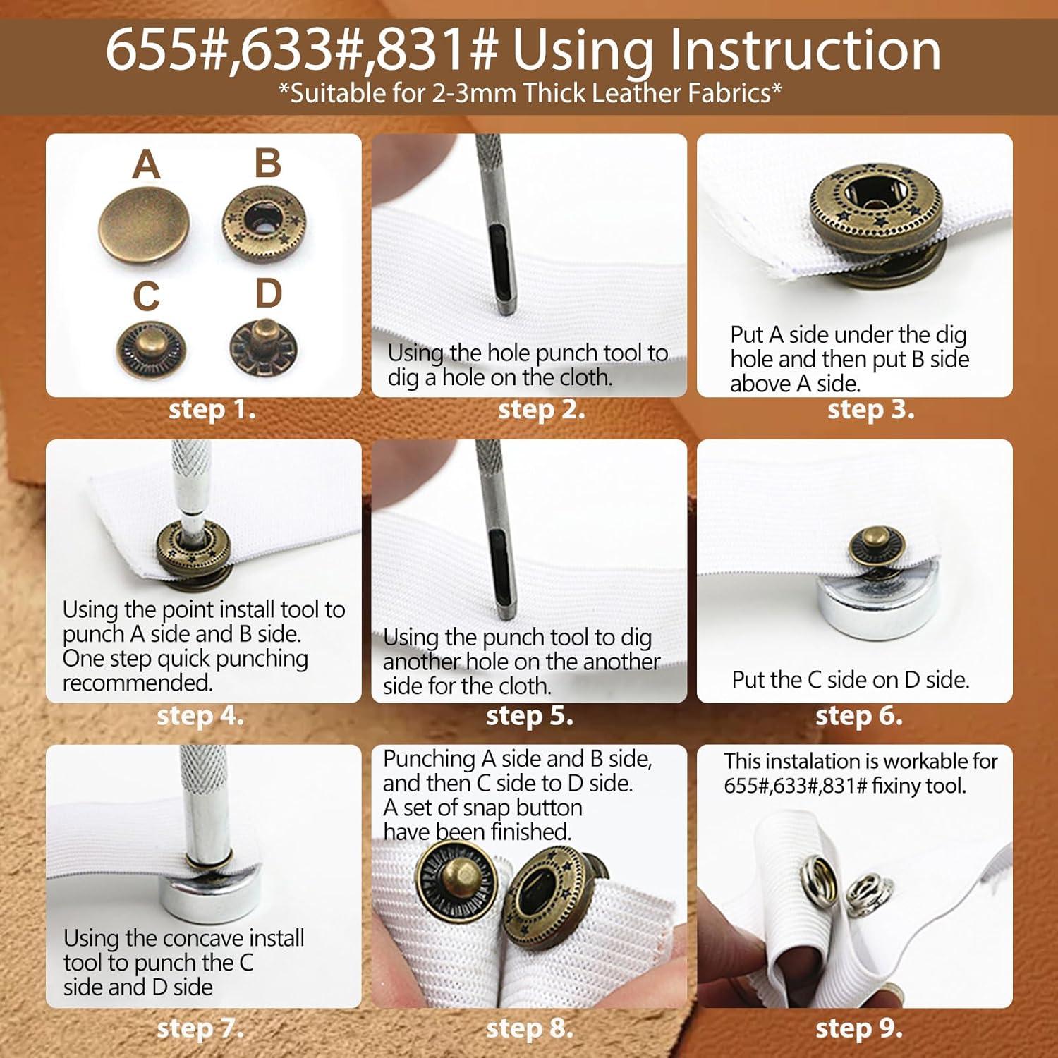 Kit de Broches de Presión Ofone - 40 Juegos + 9 Herramientas