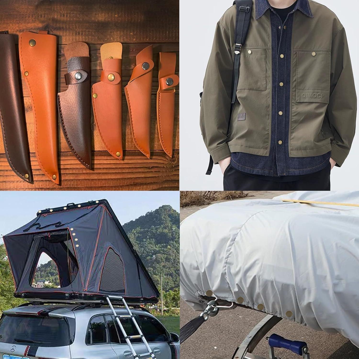 Kit de Broches de Presión MIFOLEU 320 Piezas 15mm Acero Inoxidable