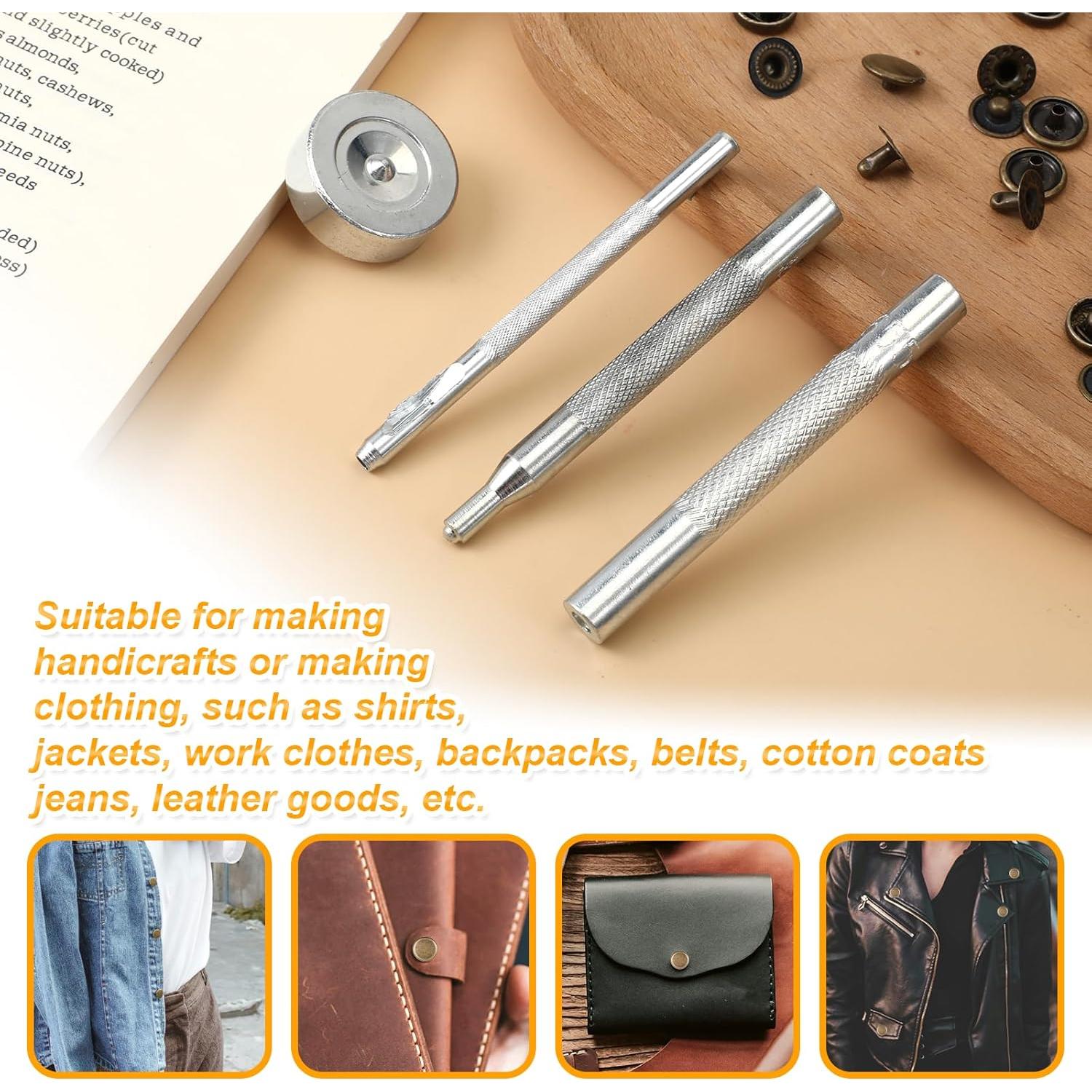 Kit de Sujetadores a Presión FdcZeyxior 50 Botones Bronce 10mm