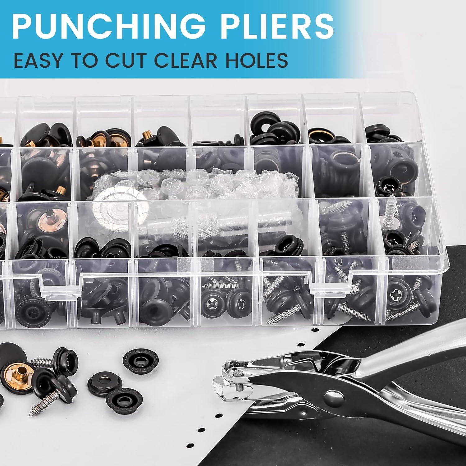 Kit de Botones de Lona Titoe 354PCS Acero Inoxidable Marino