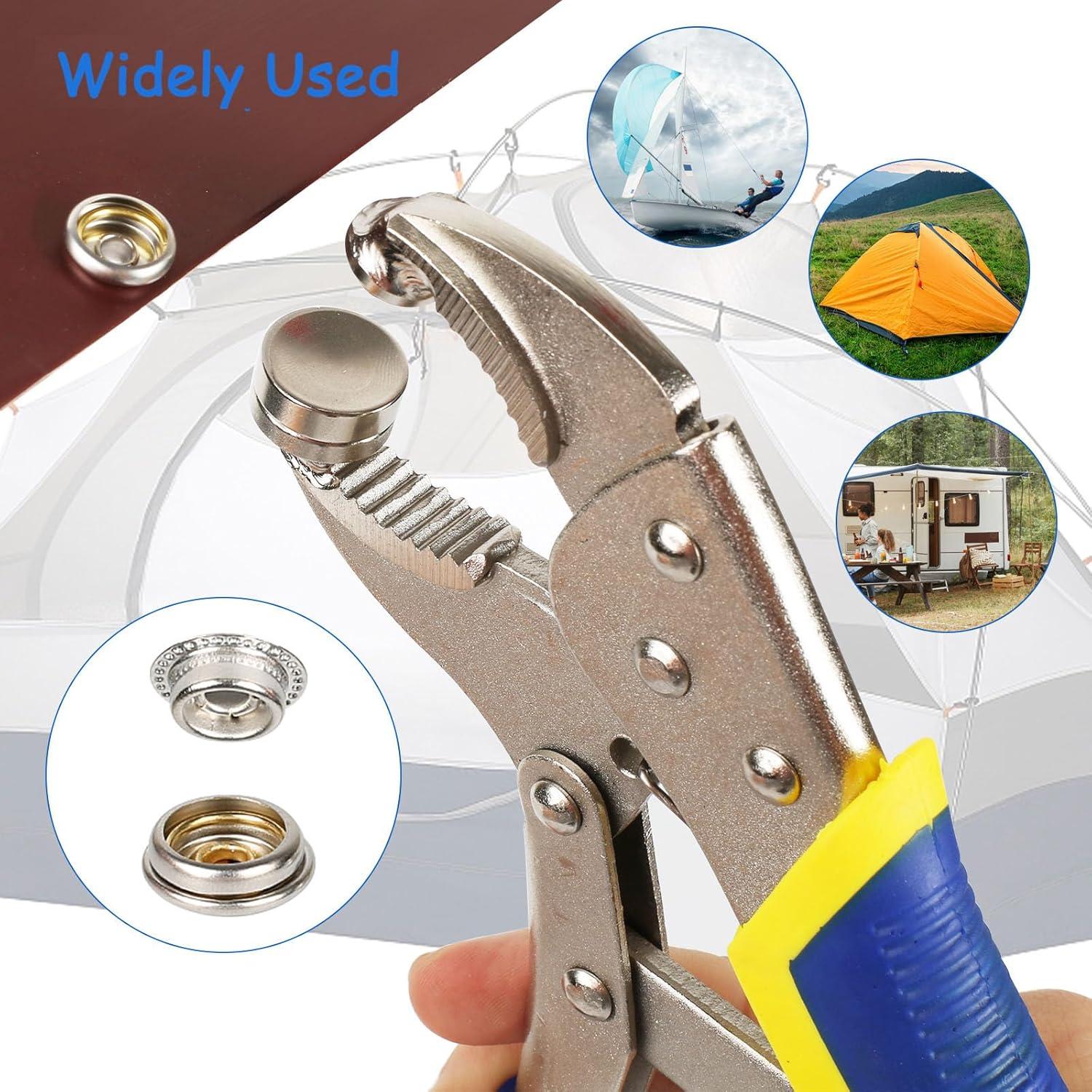 Kit de Herramienta de Botón a Presión YZS - 3 Troqueles + 10 Botones 15mm