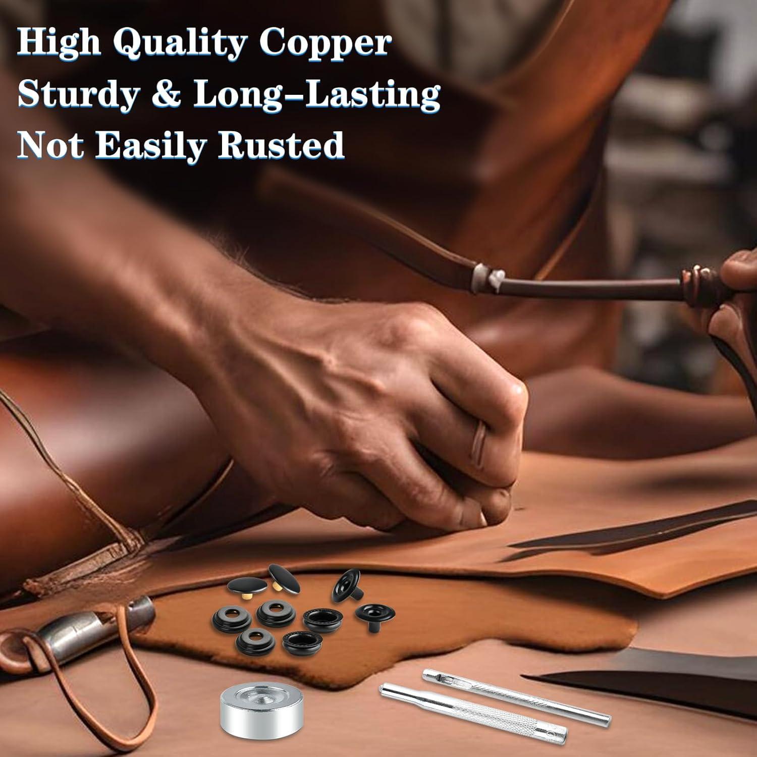 Kit de 300 Botones a Presión de Metal Aemygo 15mm Negros