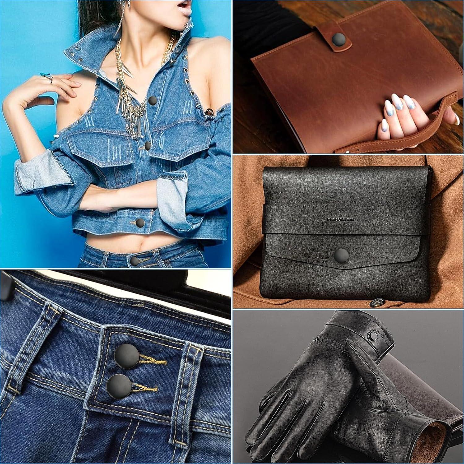 Kit de 300 Botones a Presión de Metal Aemygo 15mm Negros