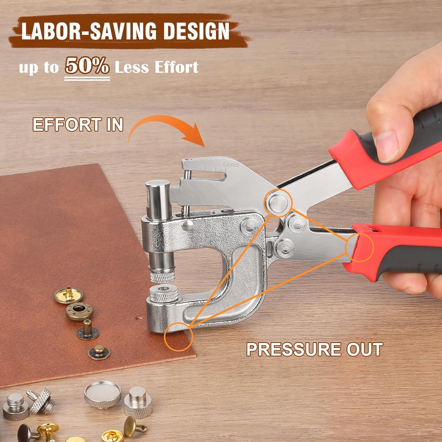 Kit de Botones a Presión y Remaches de Cuero Y-zuisoumt - 200 Conjuntos