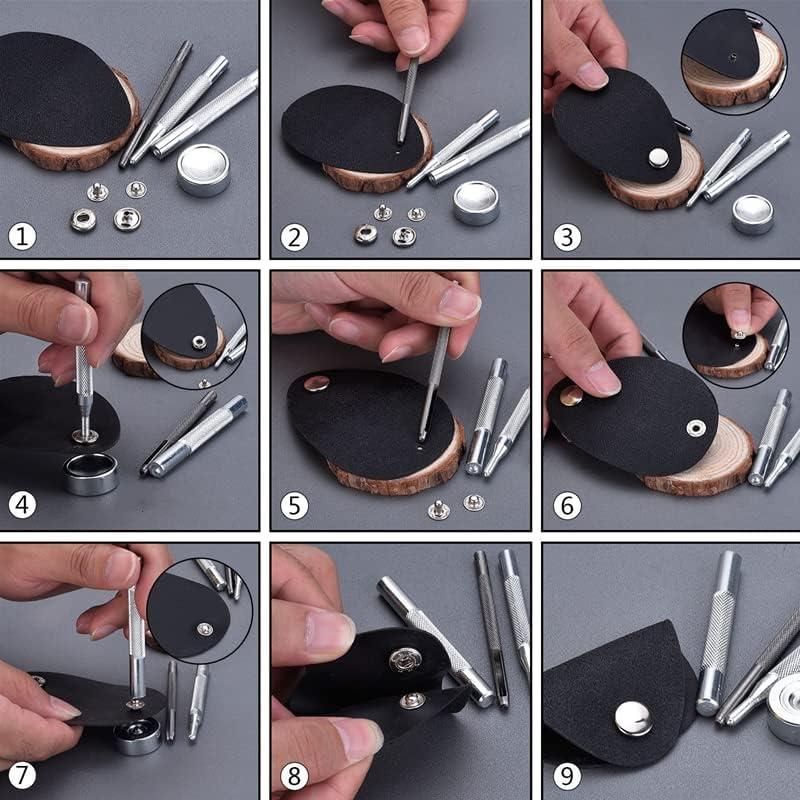 Kit de Botones a Presión CURTEK 360 Piezas 15mm 6 Colores