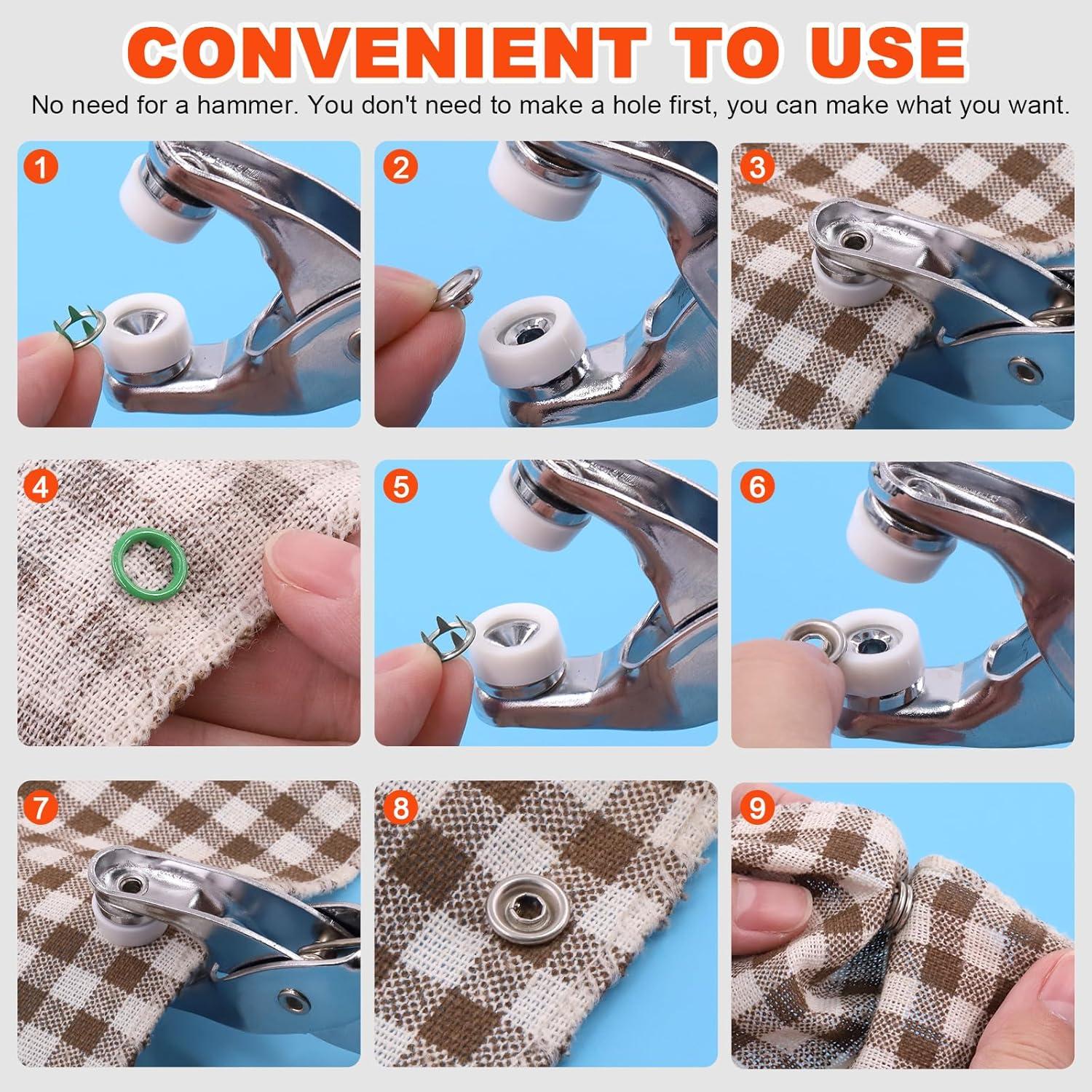 Kit de Botones a Presión Tanstic 807Pcs 9.5mm 10 Colores