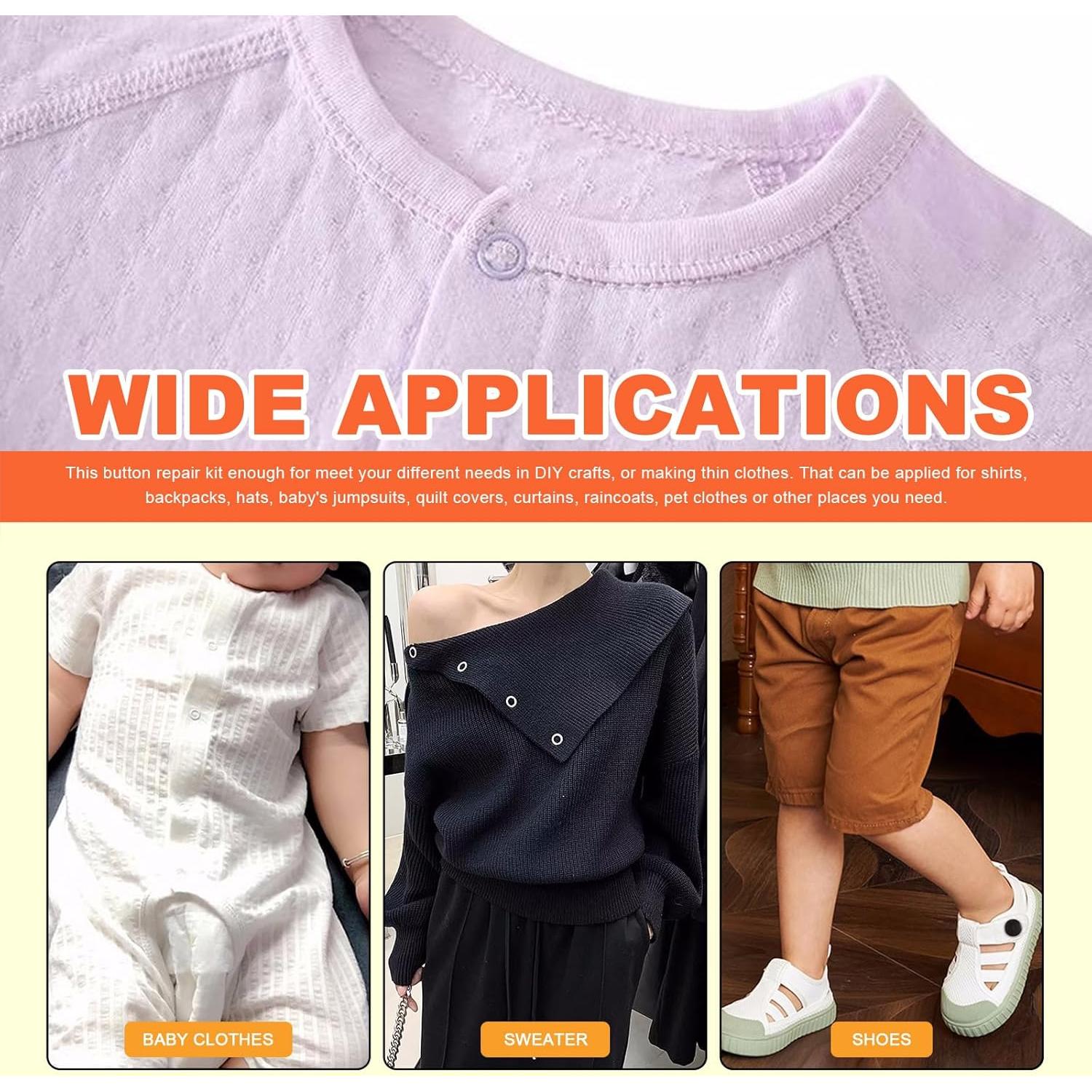 Kit de Botones a Presión Tanstic 807Pcs 9.5mm 10 Colores