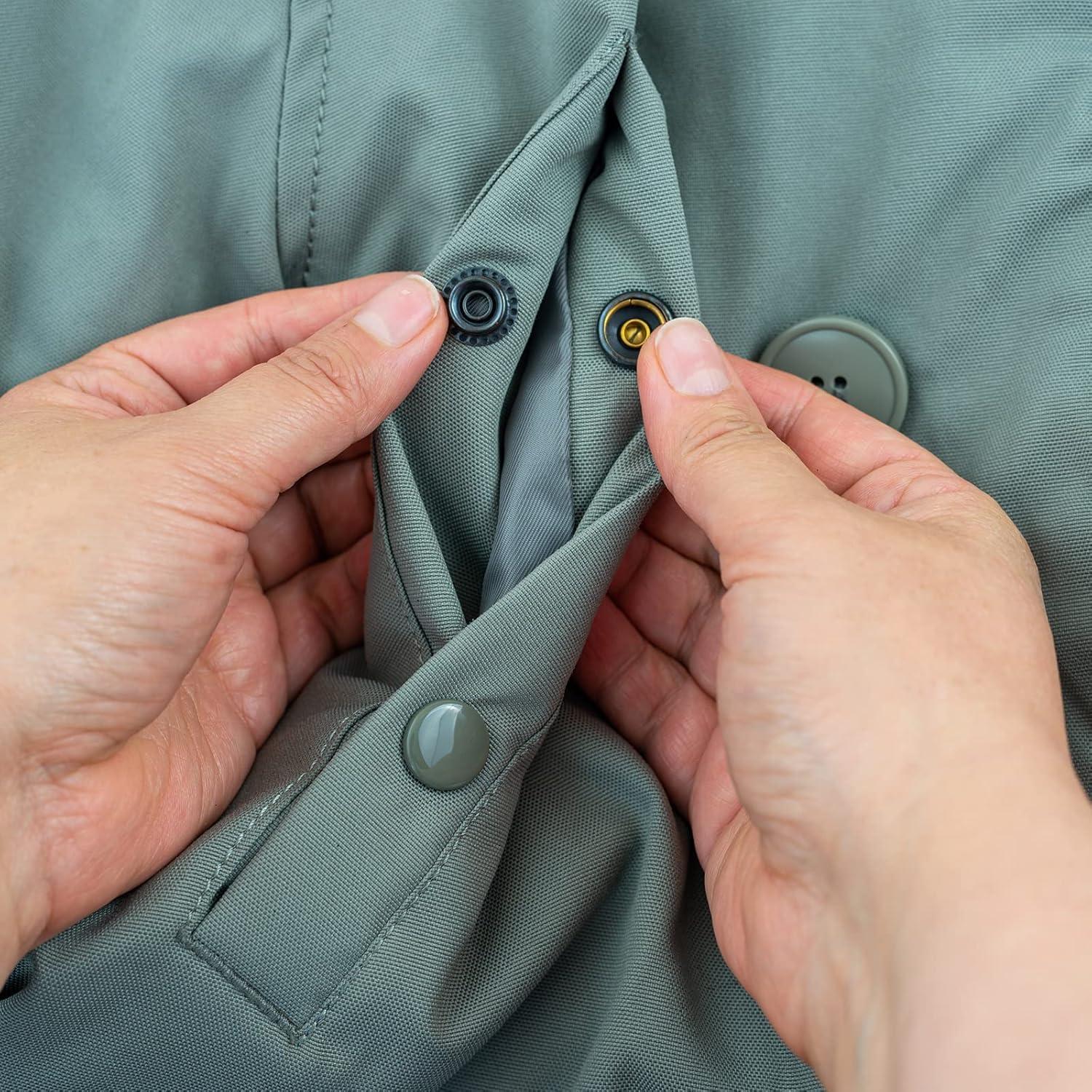 Kit de 60 Botones de Presión uxcell 10mm con Herramientas