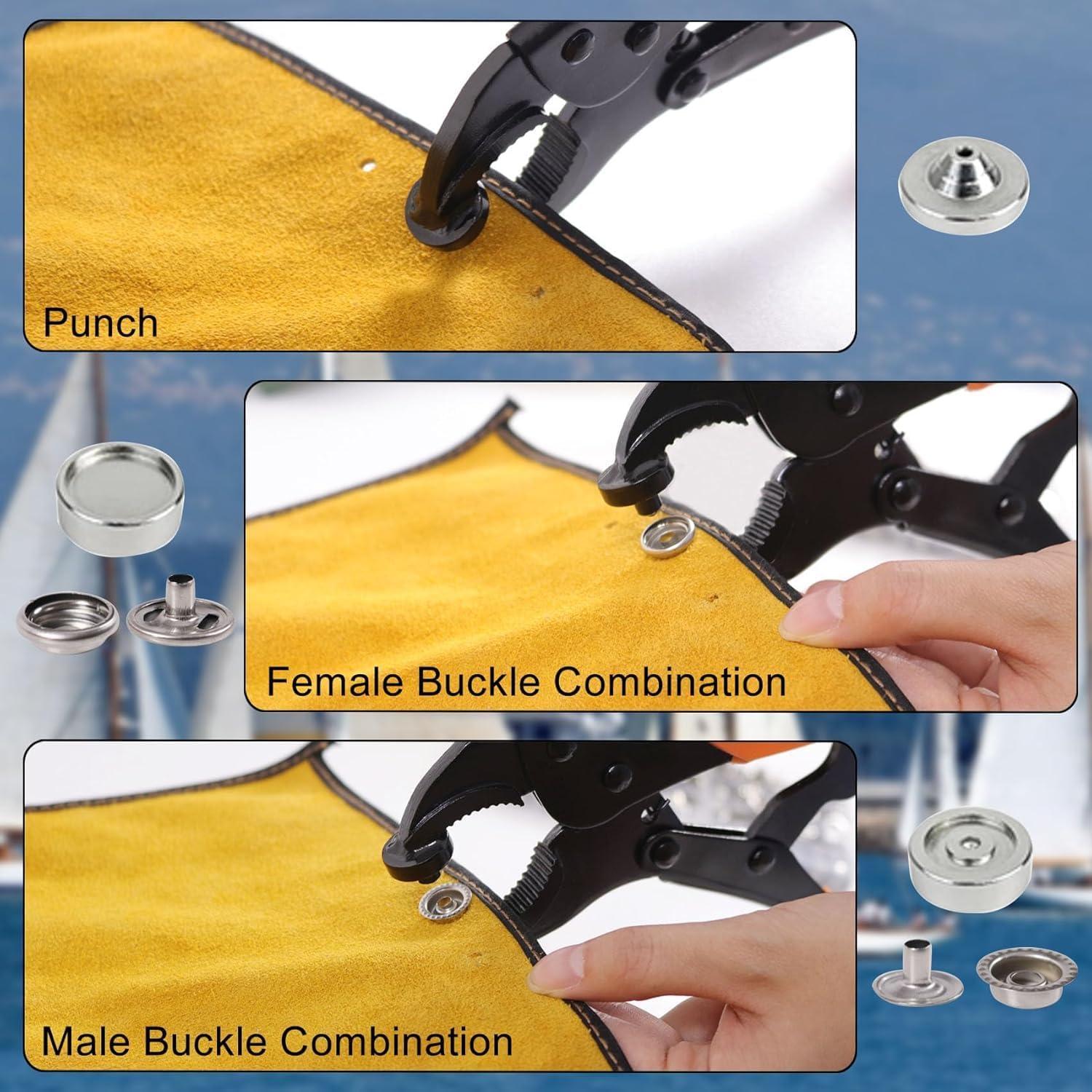 Kit de Herramienta para Botones a Presión SANJIAN 40 Piezas 15mm