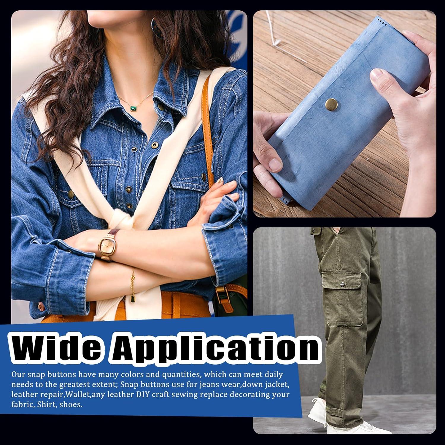 Kit de Botones a Presión de Cuero Glarks 60 Sets 12.5mm