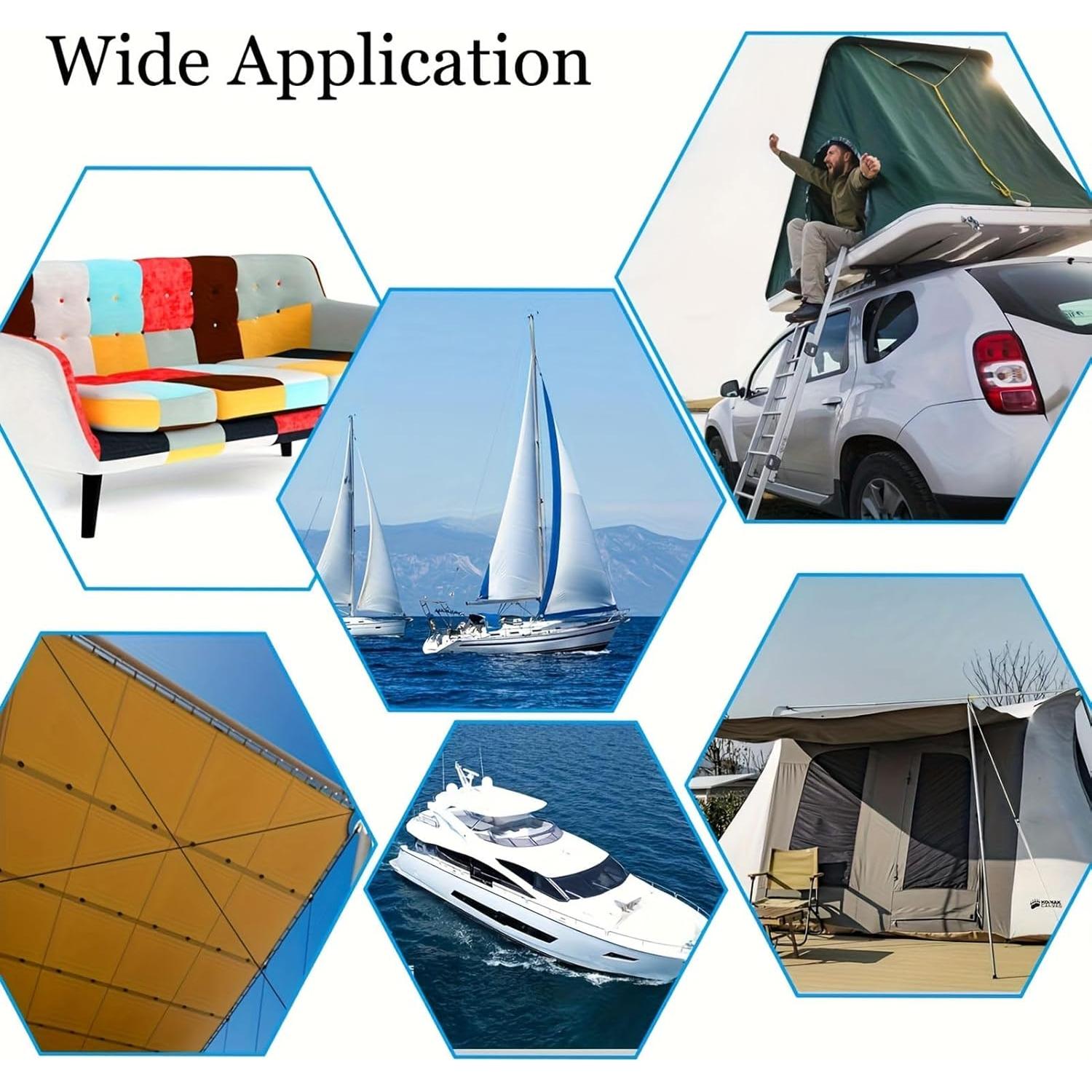 Kit de Botones de Lienzo Acero Inoxidable 60 Piezas SUN