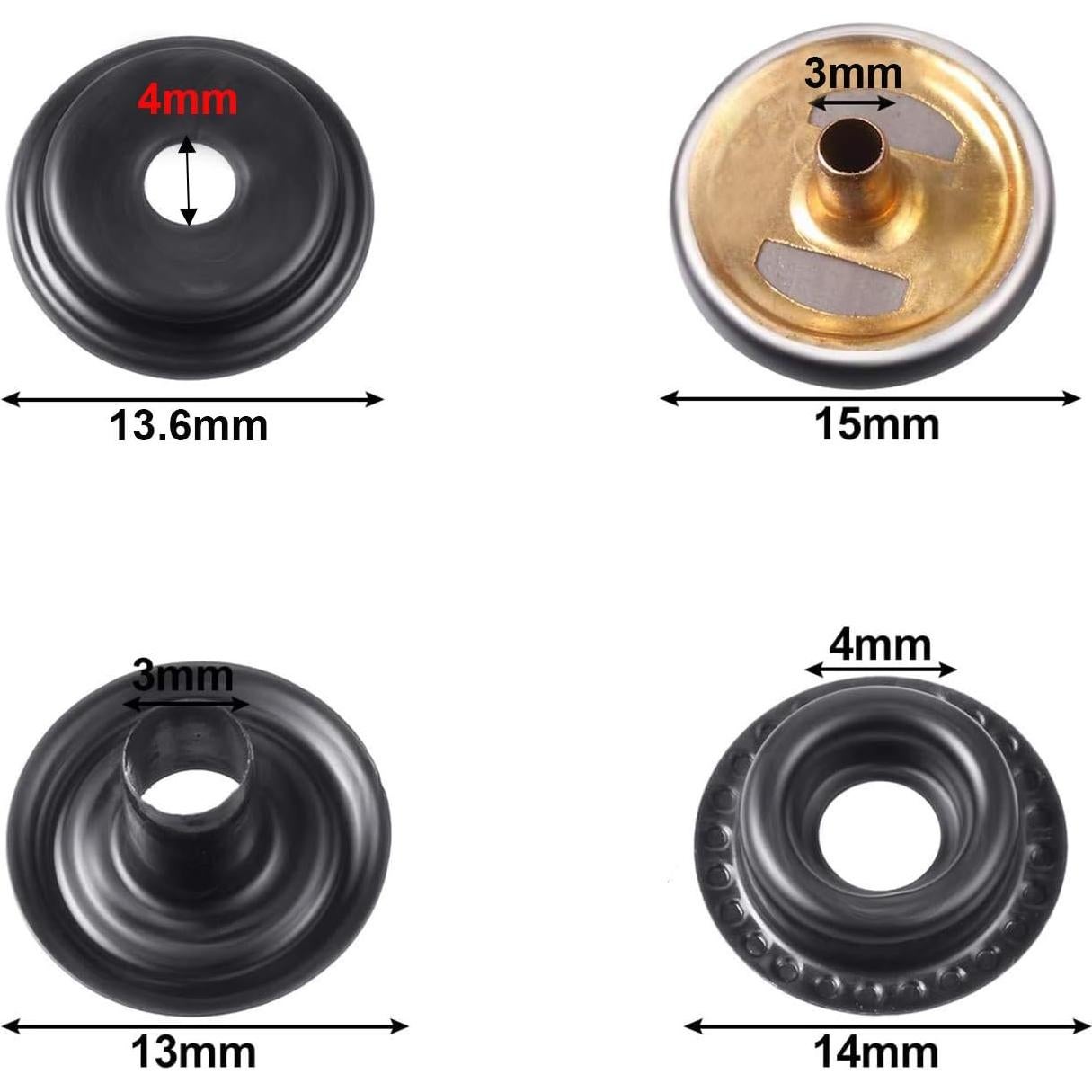 Kit de 220 Broches de Metal 15mm BetterJonny con 3 Herramientas