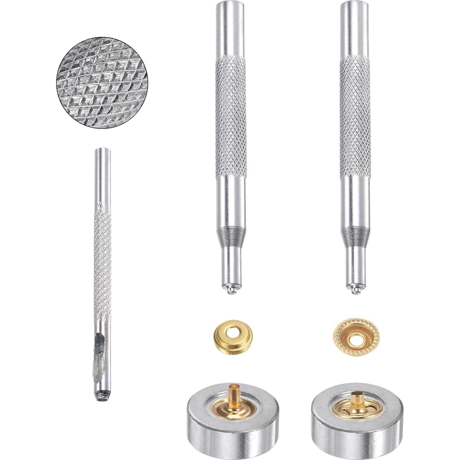 Kit de Botones de Presión HARFINGTON 45 Juegos 12mm Metal