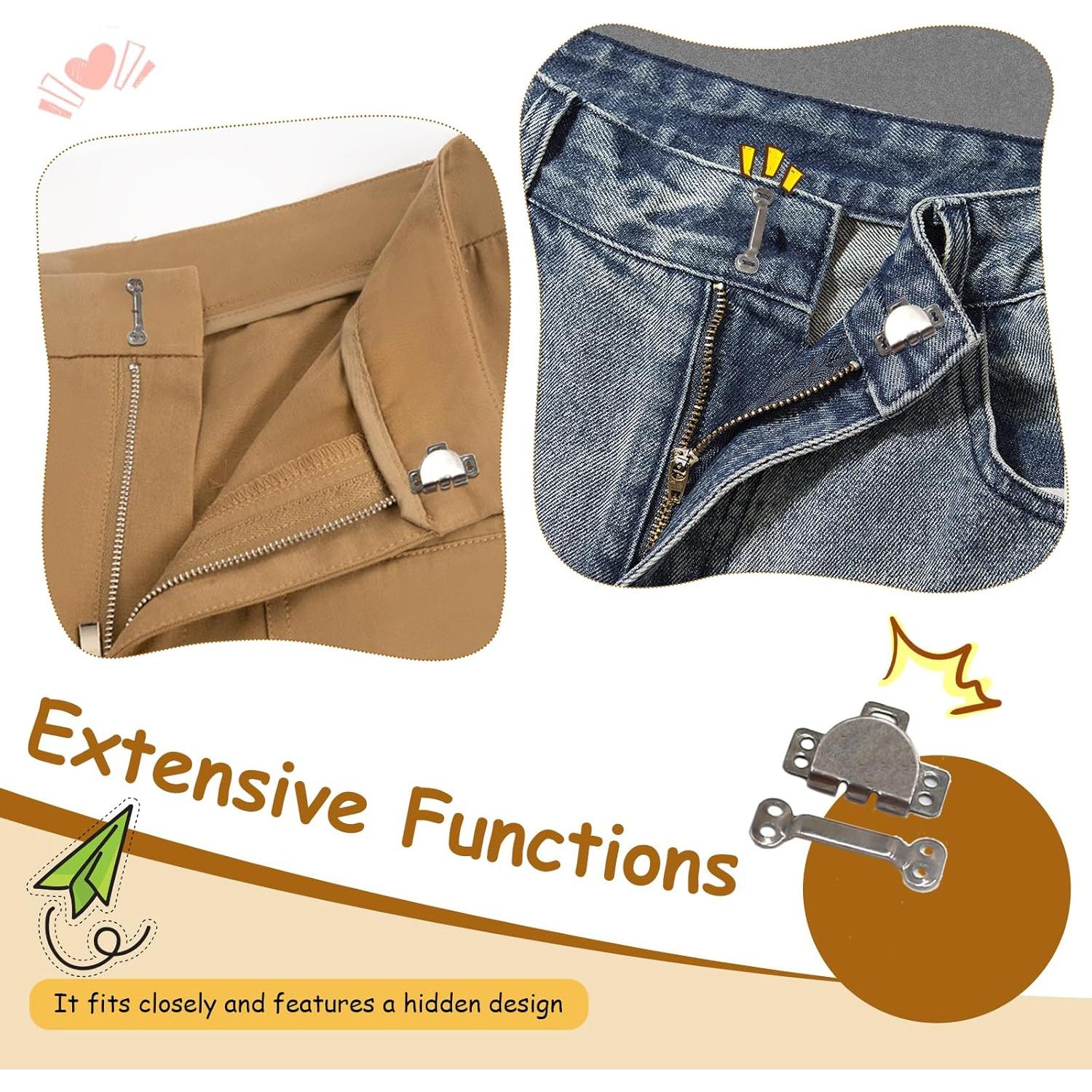 Set de 160 Ganchos y Ojos de Metal SHRJ para Coser 4 Colores